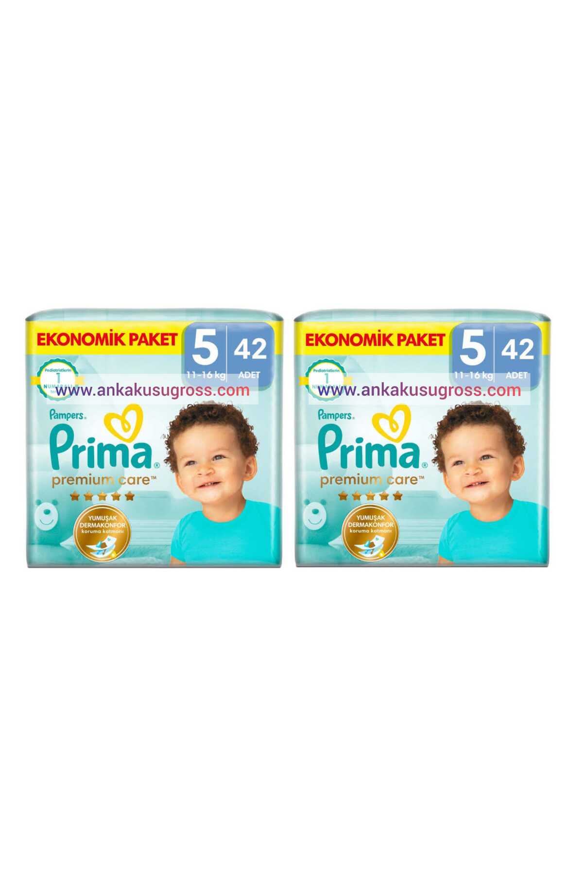 پوشک بچه پریمیوم CARE 5 NO 42X2 84 عدد ANKA GROSS اورجینال Prima