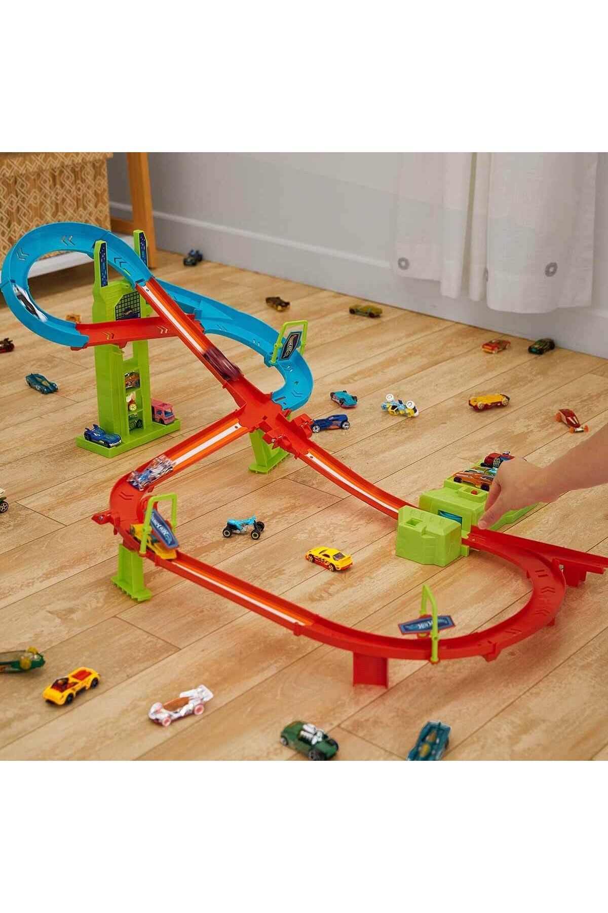 ماشین اسباب بازی پیست هیجان انگیز مسابقه چندگانه نئون ریس HPC07 از ترکیه HOT WHEELS