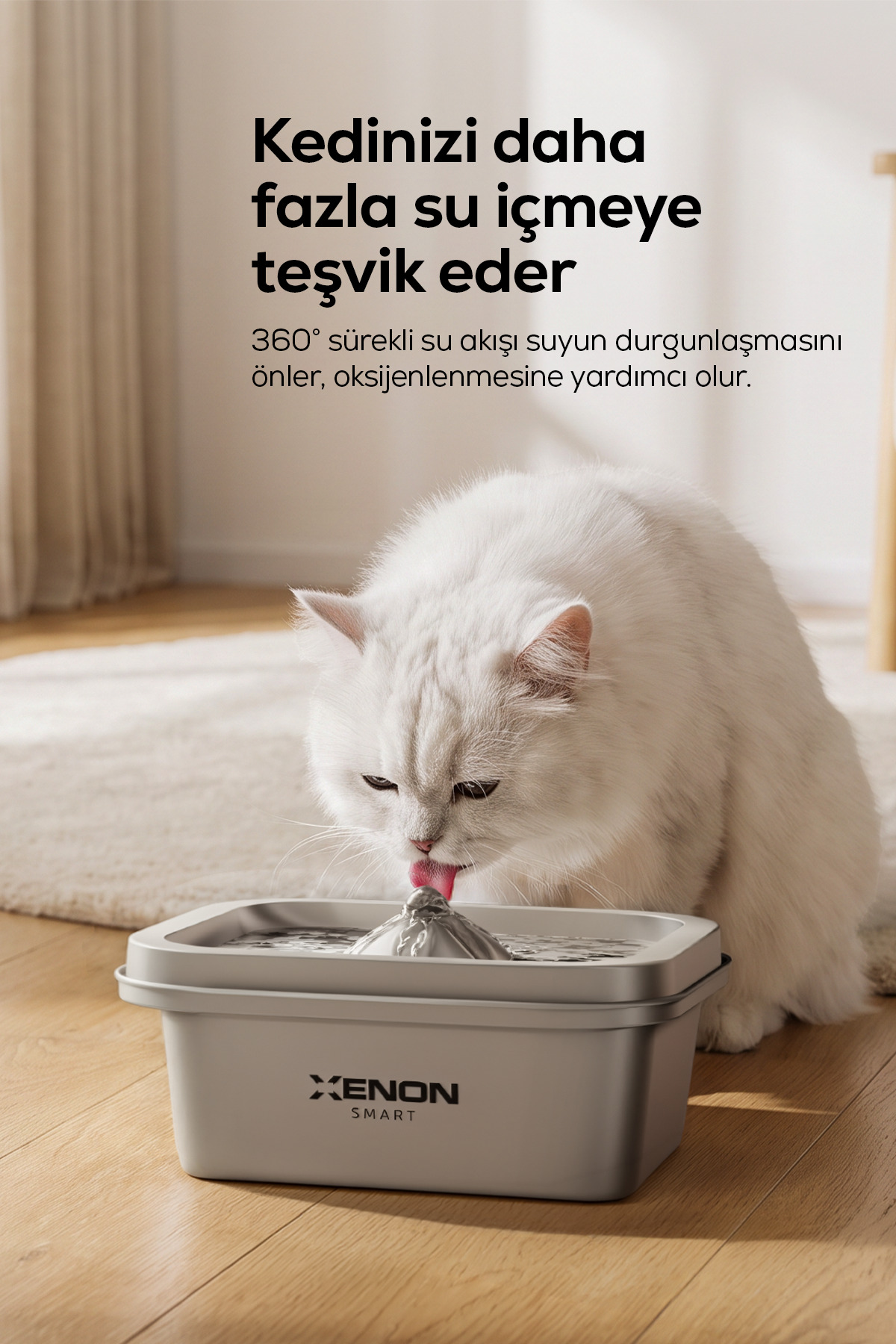 ست ظرف غذادهی سگ و فواره آب زنون اسمارت Xenon Smart، شامل ظرف غذای خودکار ۱۵ لیتری و آب‌خوری استیل ضدزنگ