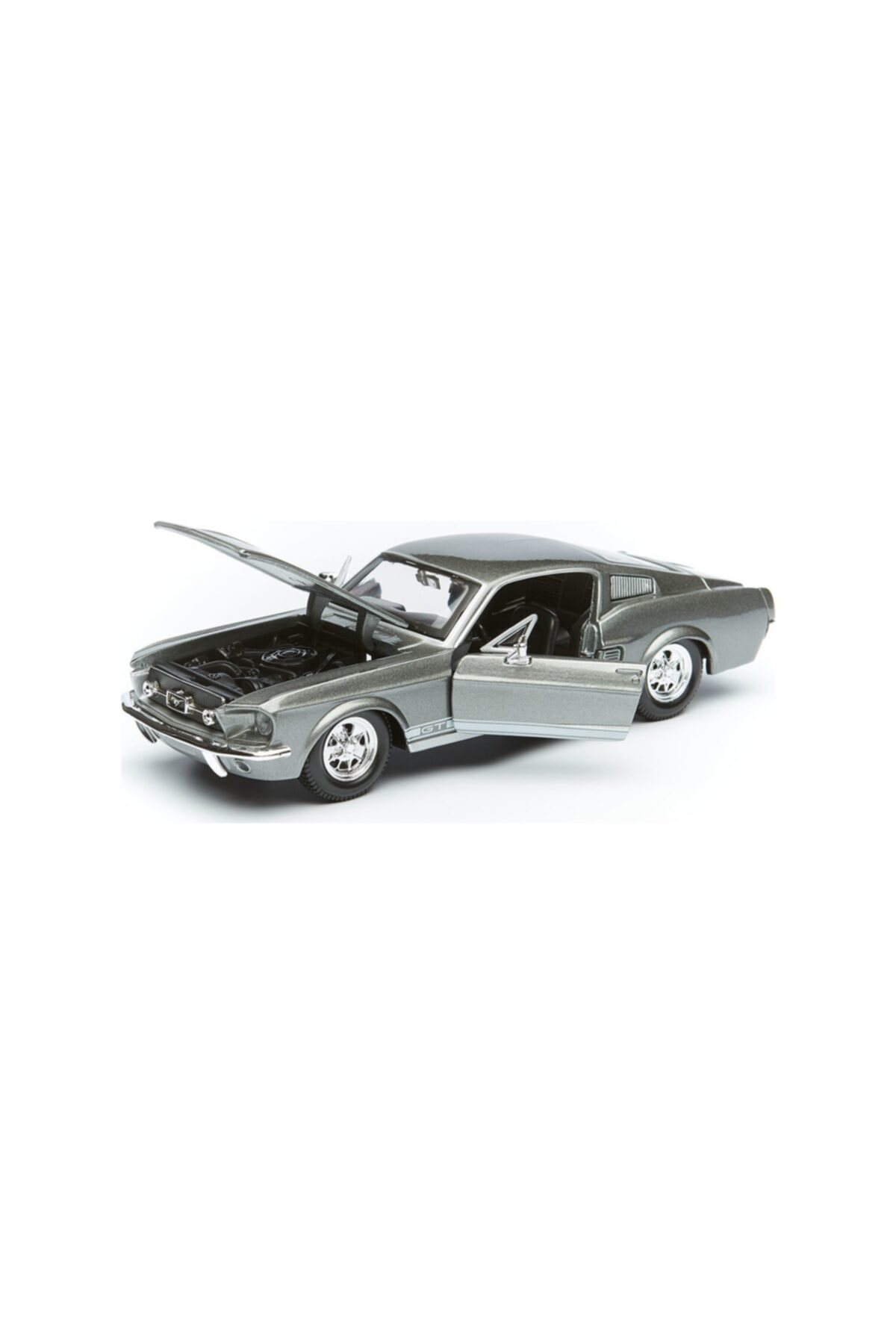 مدل خودرو فورد موستانگ GT GRAY 1967 1:24 DIECAST اورجینال Maisto