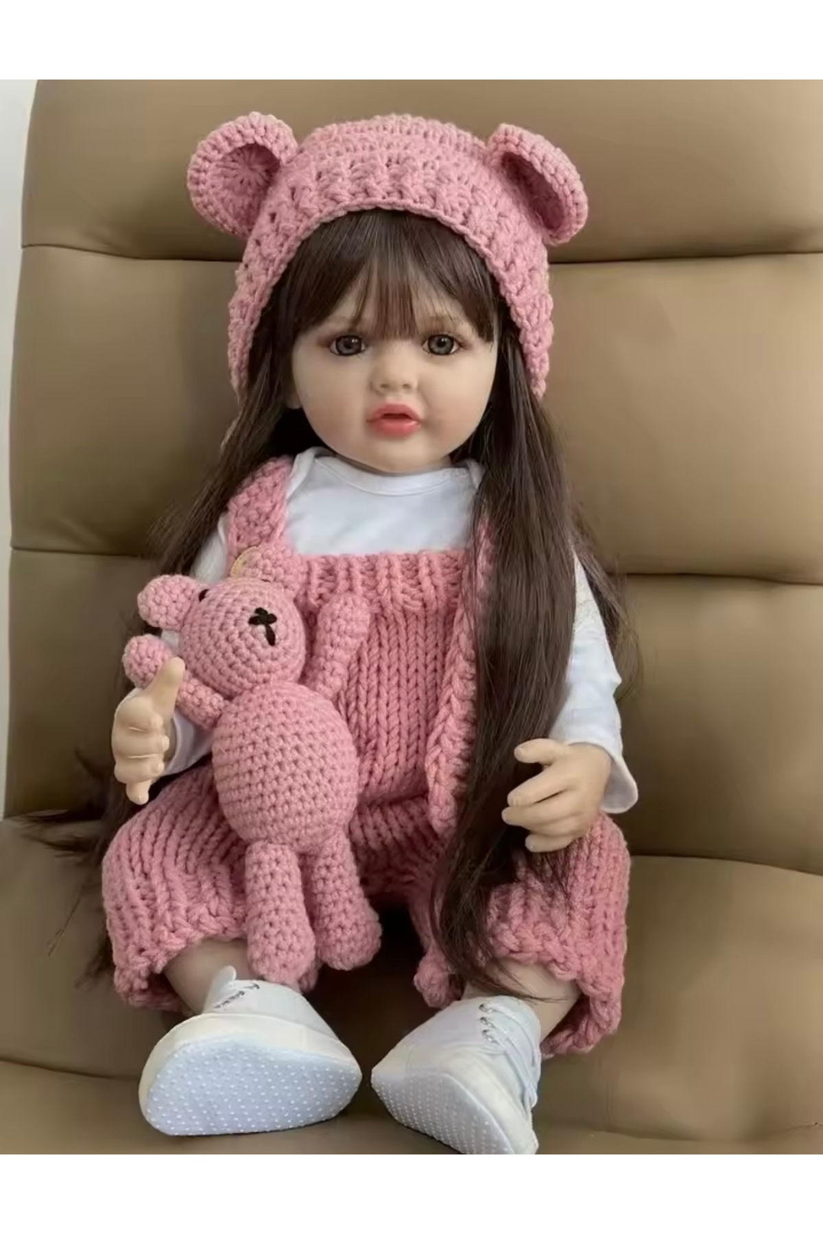عروسک های اسباب بازی و لوازم جانبی واقعی مینای نوزاد 55 سانتی متری شبیه سازی شده با لباس دختر Happy Toys