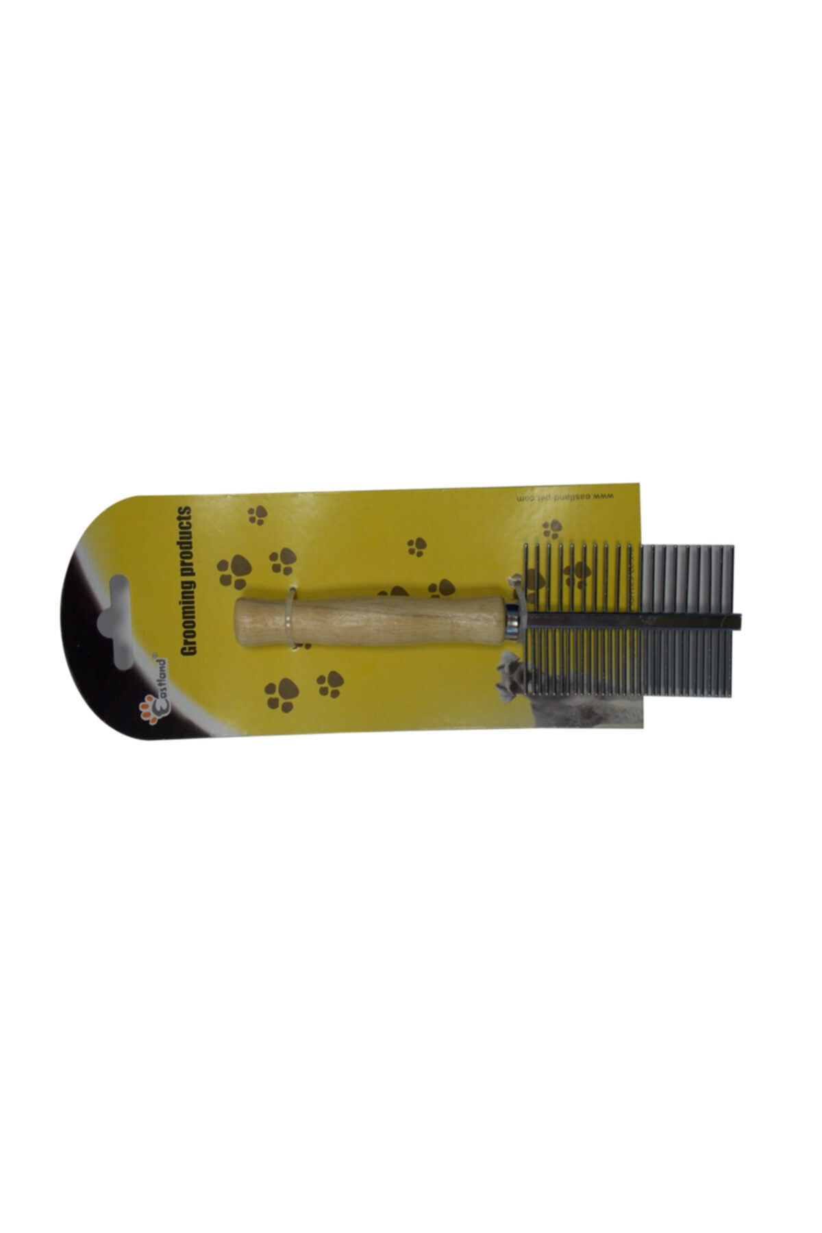 شانه سگ فلزی با دسته چوبی ایستلند Eastland مدل SP-00001540