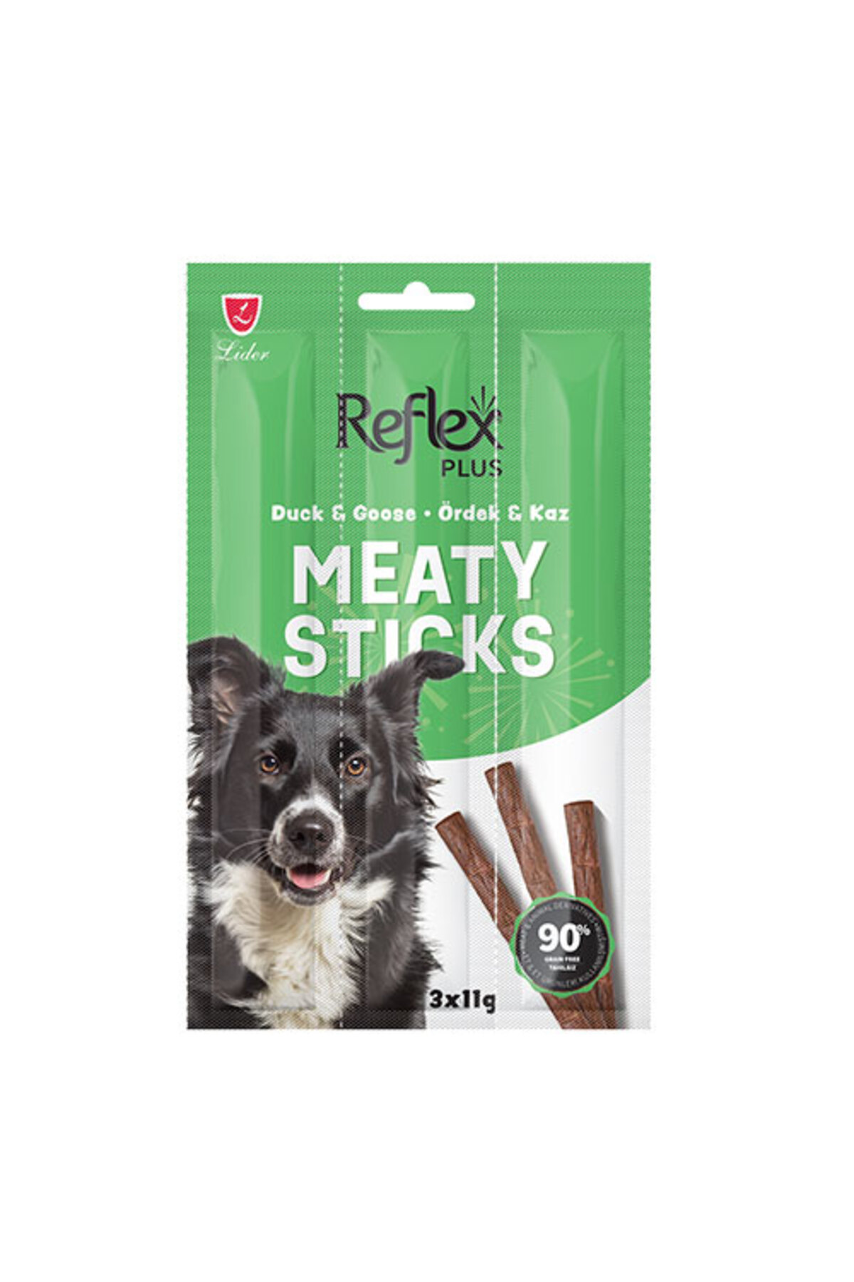 چوبک تشویقی سگ بدون غلات رفلکس Reflex Plus Meaty Sticks، ۳×۱۱ گرم