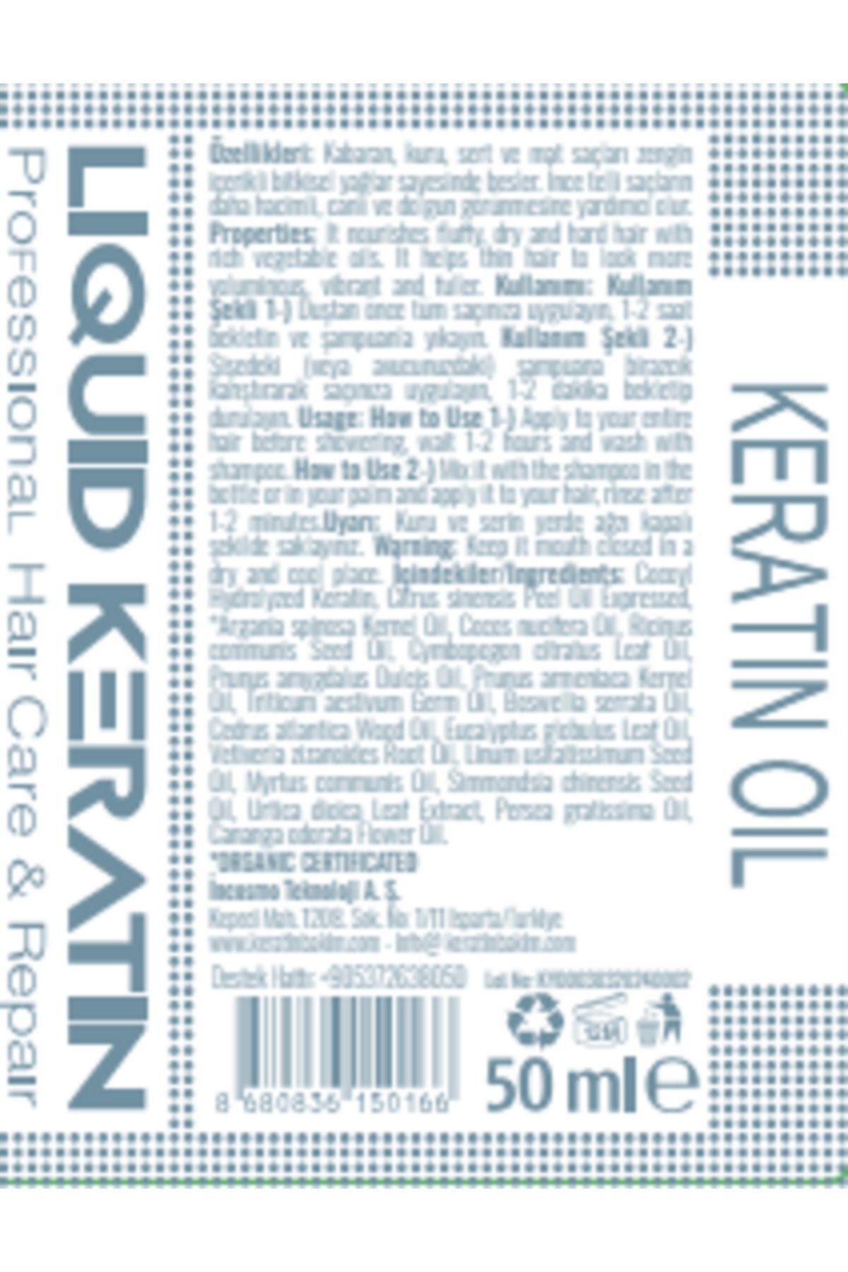 سرم و روغن مو کراتین برای موهای خشک وز شده 50 میل Liquid Keratin