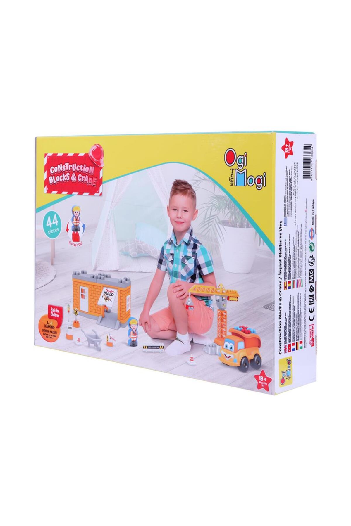 لگو و اسباب بازی های ساخت محور بلوک ساختمانی جرثقیل 44 قطعه از ترکیه Ogi Mogi Toys