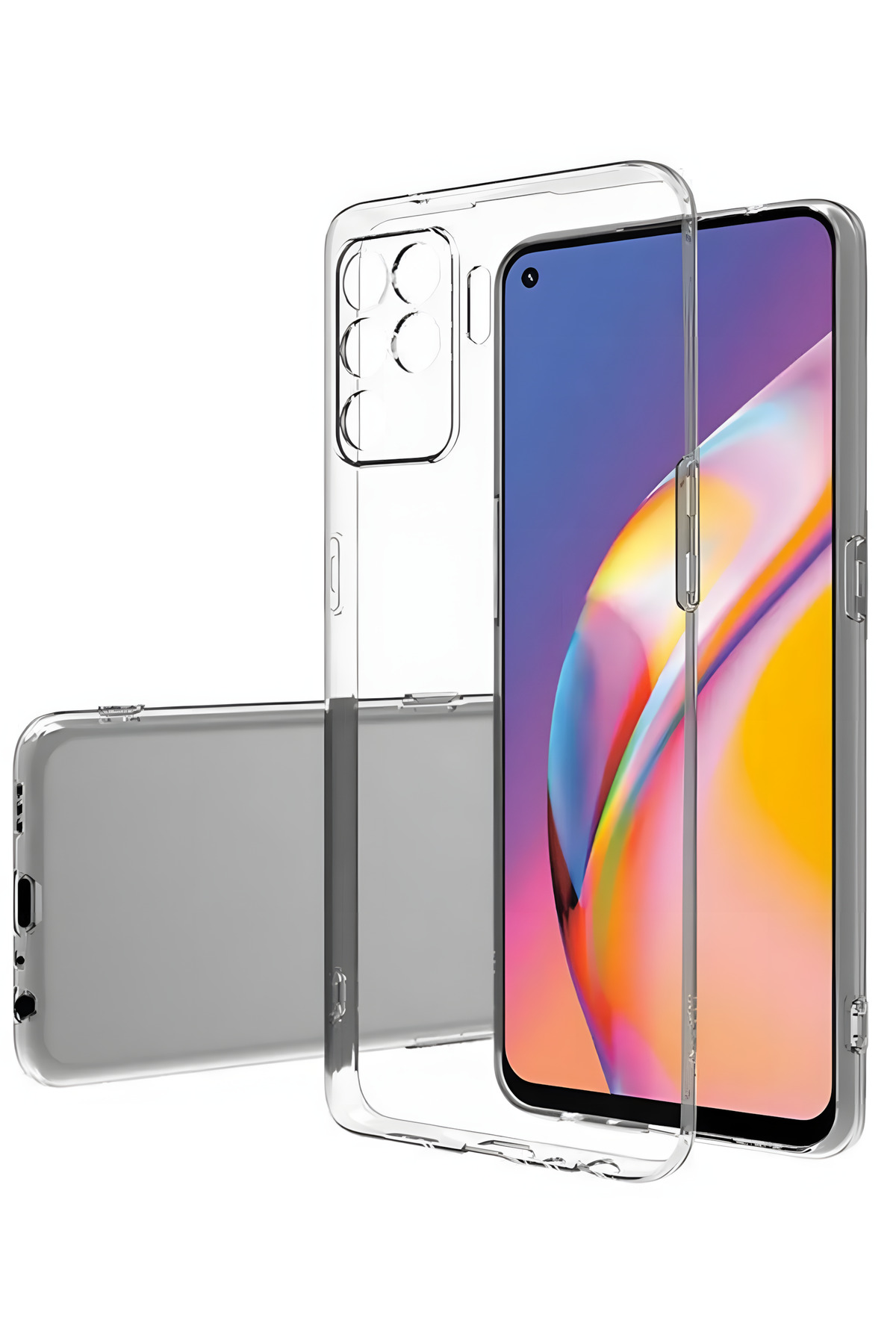 کاور و قاب دوربین کیفی سازگار OPPO RENO 5 LITE با محافظ سیلیکون فوق العاده نازک نرم شفاف فیبکس Fibaks