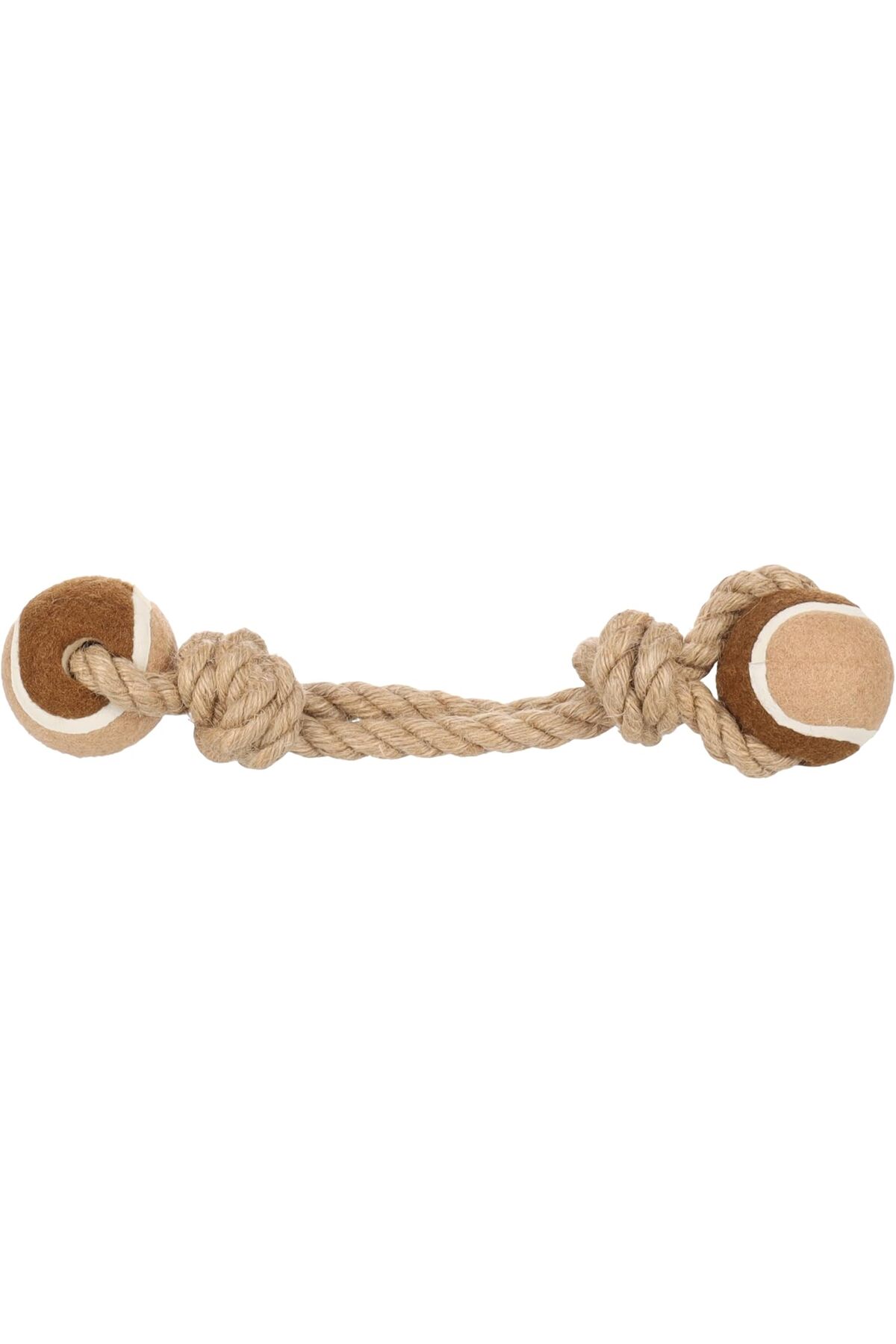 اسباب‌بازی گربه فلامینگو Flamingo FL DT Kush با طناب حصیری و دو توپ تنیس بژ