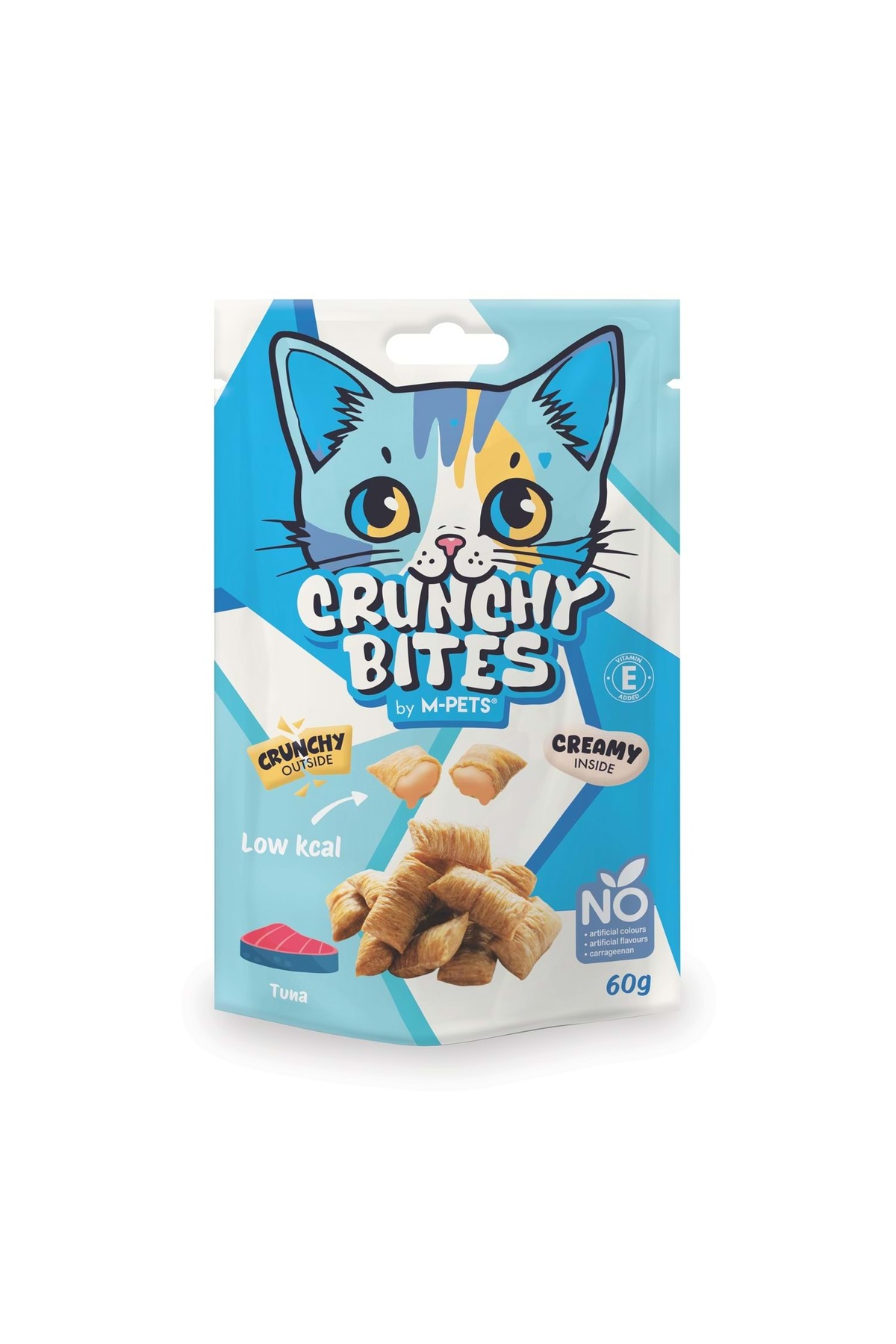 تشویقی گربه با طعم تن ماهی ام‌پتس M-PETS، سری Crunchy Bites، ۶۰ گرم