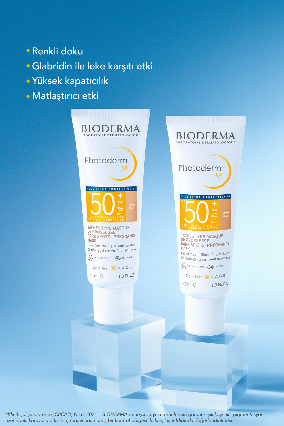 کرم ضد آفتاب رنگی مدل Photoderm M با SPF+50 با حجم 40 میل بایودرما Bioderma