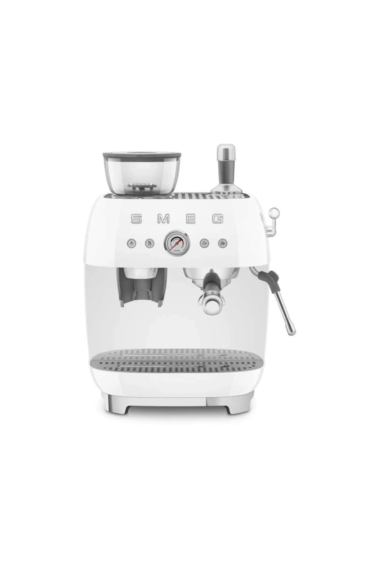 دستگاه اسپرسو و کاپوچینو قهوه ساز با آسیاب سفید EGF03WHEU اورجینال Smeg