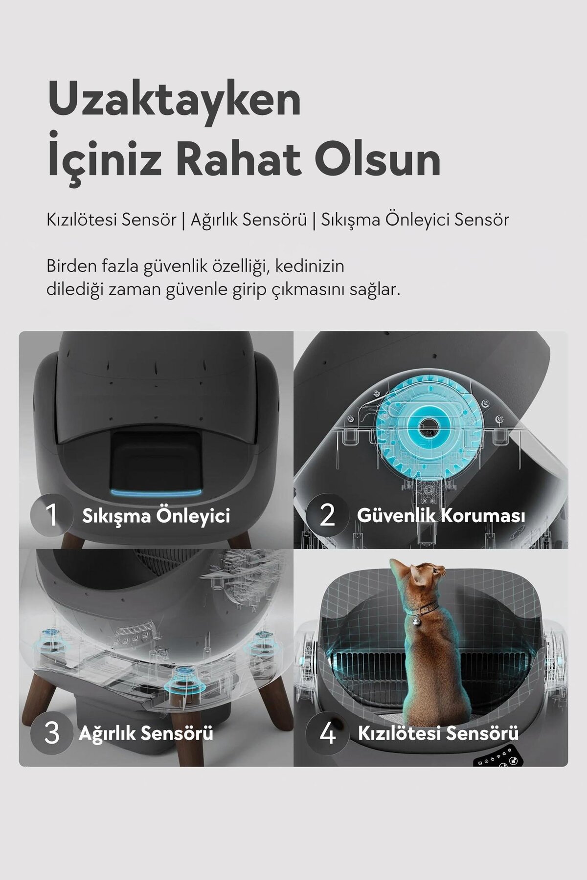 توالت گربه اتوماتیک روباز زامپا Zampa CATLINK Scooper Open-X