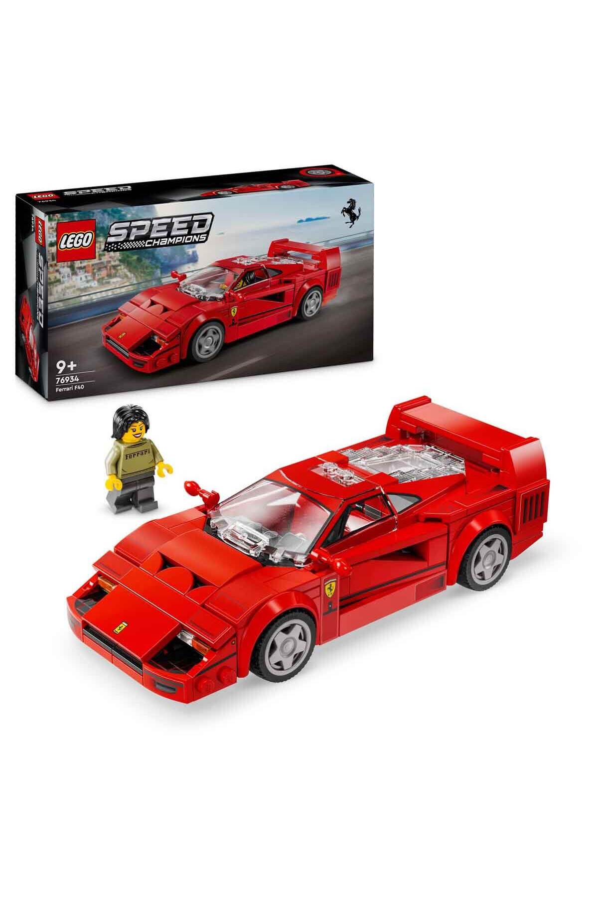 لگو و اسباب بازی های ساخت محور SPEED ​​CHAMPIONS FERRARI F40 SUPER CAR 76934 – ساخته شده برای کودکان ۹ سال به بالا اورجینال LEGO