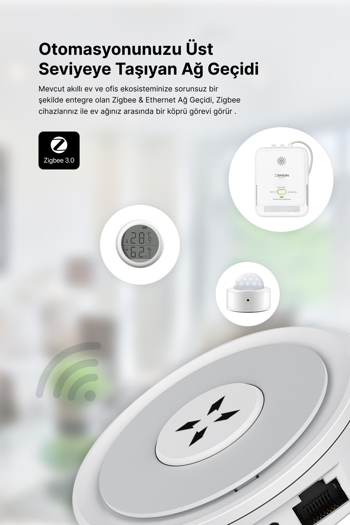 درگاه شبکه خانه هوشمند زنون اسمارت Xenon Smart X7965 با Zigbee 3.0 و Ethernet