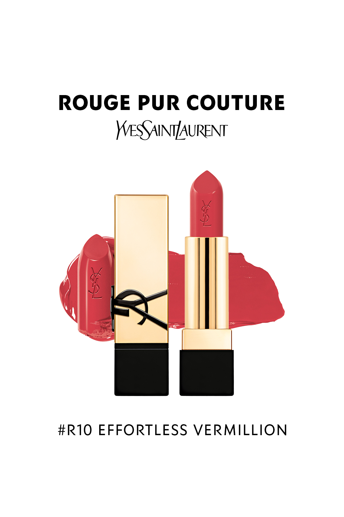 Yves Saint Laurent رژ لب Rouge Pur Couture YSL رنگی خیره کننده و ماندگار شماره R10