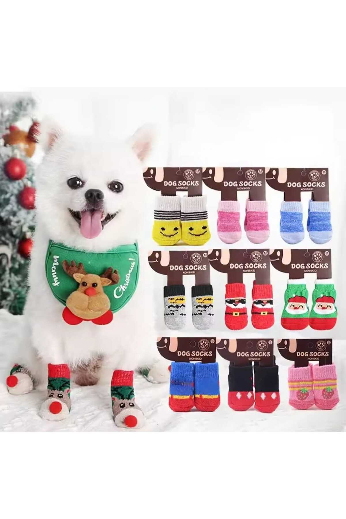 لباس سگ جوراب پنجه ناز گربه پا ضد لغزش بافتنی و حیوان خانگی اورجینال Mıncır Shop