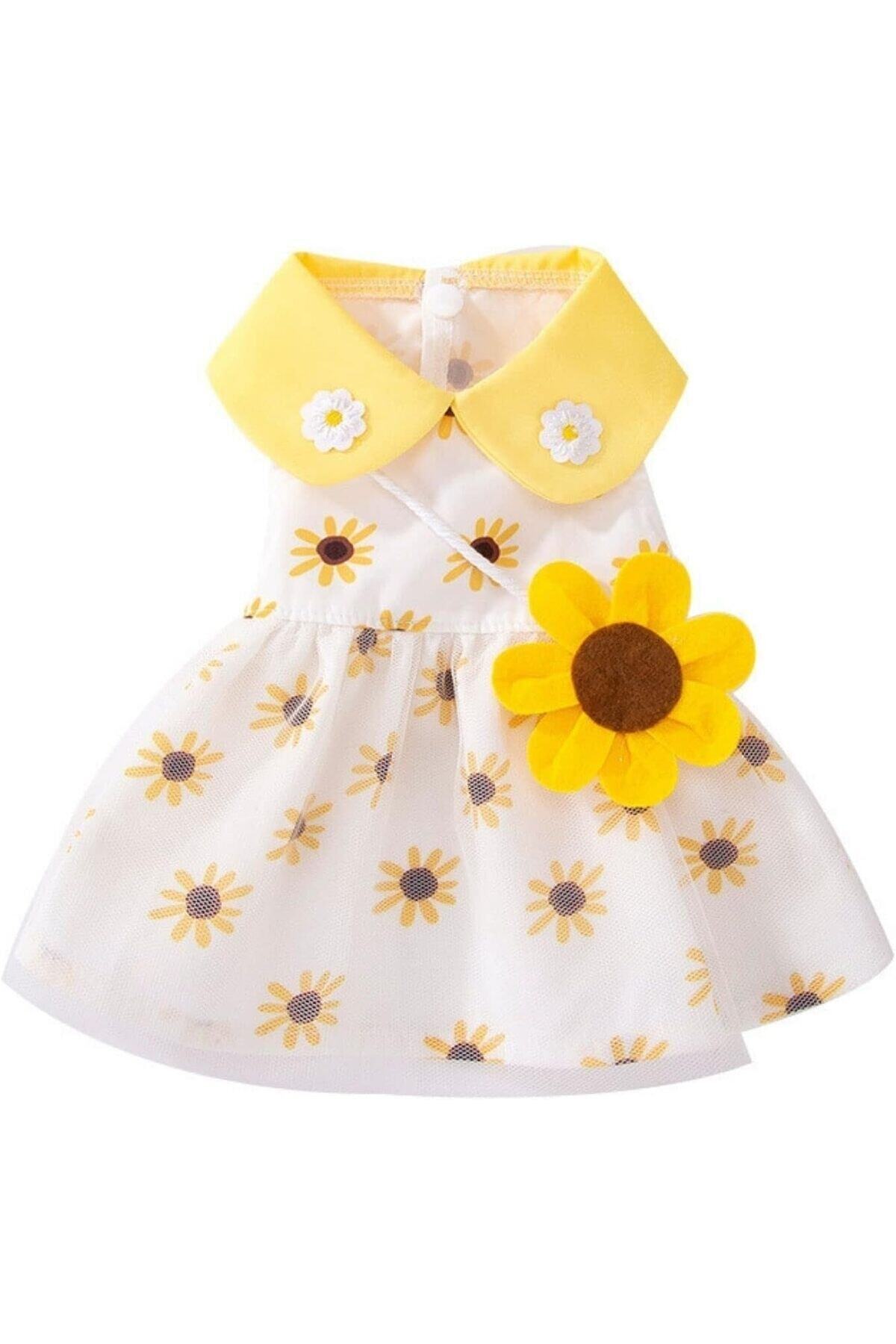 پیراهن سگ طرح گل آفتابگردان دولچه پتس Dolce Pets، مدل DPE006، زرد