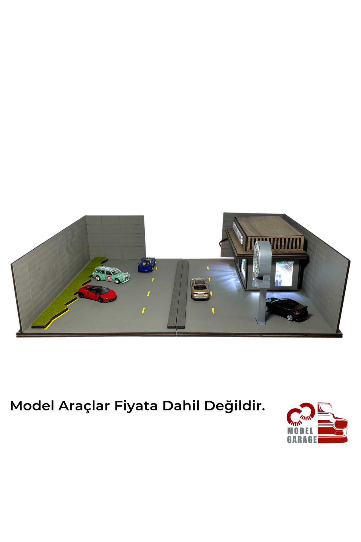 مدل خودرو 1 64 مقیاس STARBUCK.S DIORAMA PARKING DIECAST قفسه نمایش TOY اورجینال ÜRETİM