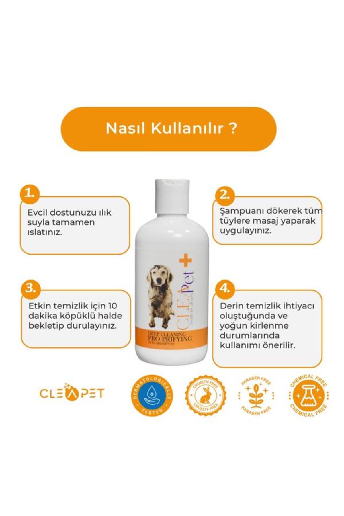 شامپو سگ کلی‌پت Cleapet برای پاک‌کنندگی عمیق، ۲۵۰ میلی‌لیتر