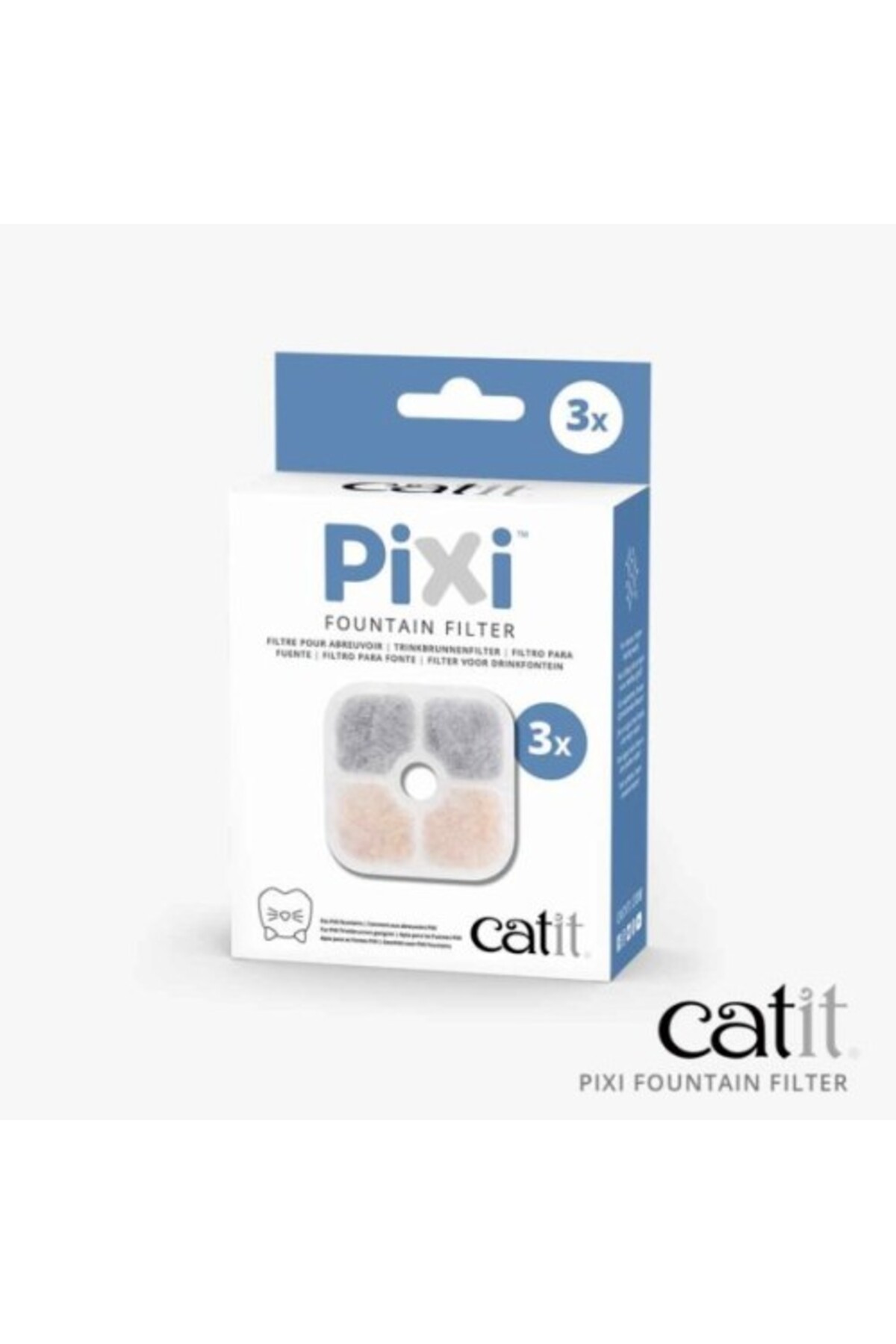 کارتریج یدکی آبخوری حیوانات، بسته ۳ عددی، کتیت Catit Pixi چندرنگ