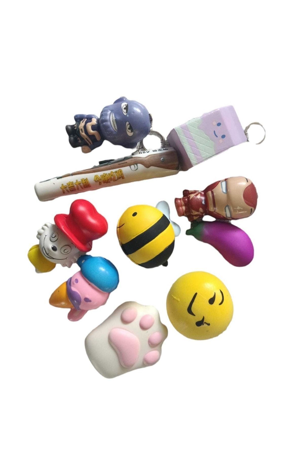 اسباب بازی های فیگور دیگر ست کامل ترکیبی 10 تکه SQUISHY SOFT SUKUSHI TURKAFONE