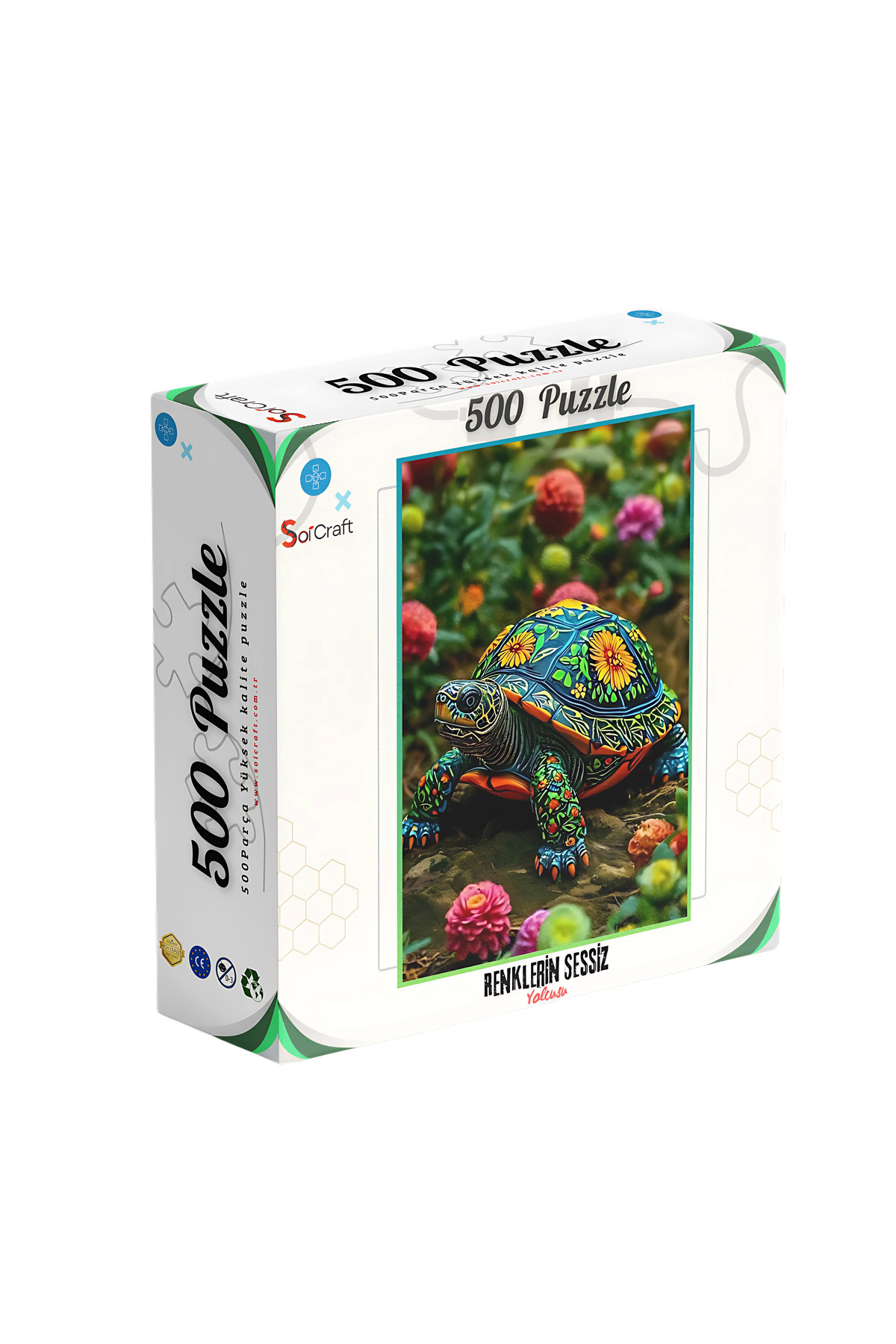 پازل لاک پشت 500 تکه مسافر خاموش رنگ ها Soi Craft