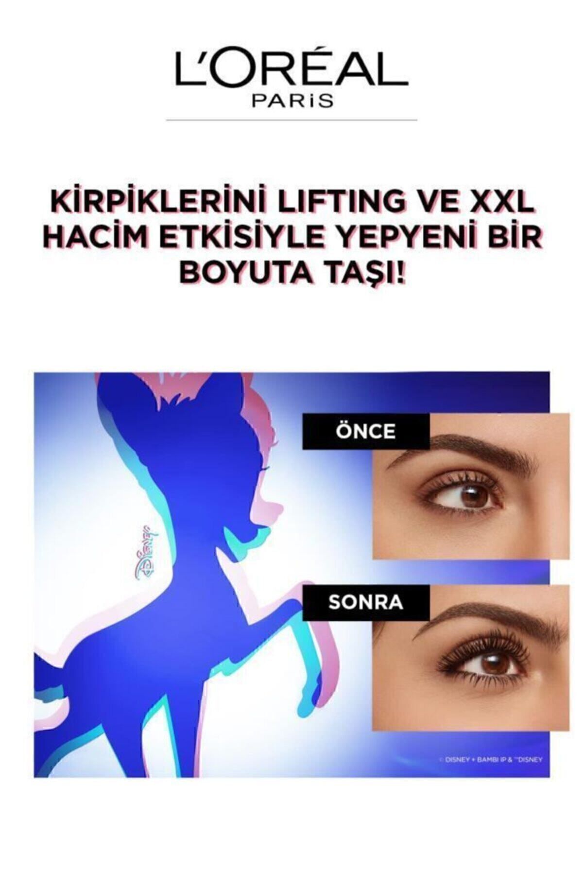 L'Oreal Paris ریمل بامبی افکت چشم غزال Bambi مژه هایی حجیم بلند و حالت دار با اثر لیفتینگ