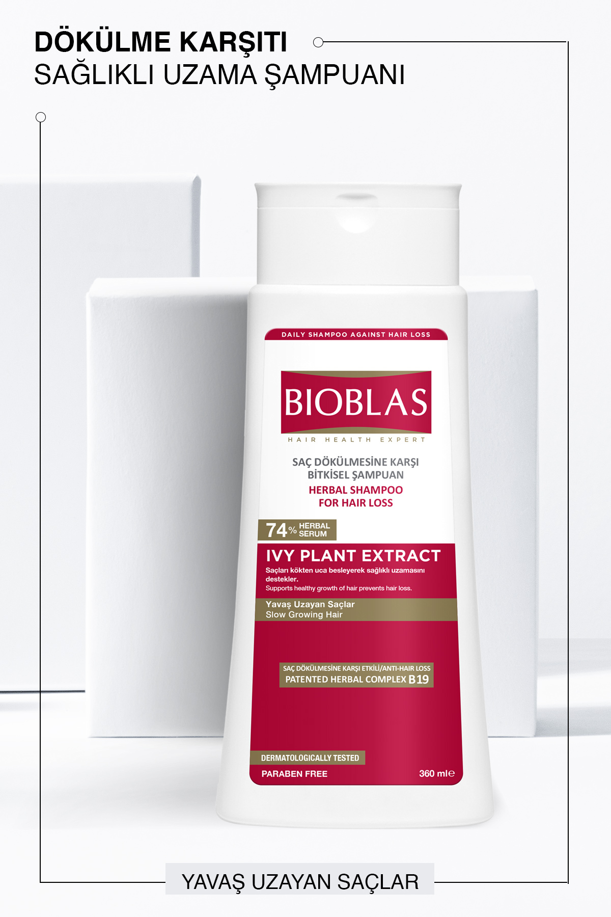 شامپو گیاهی ضد ریزش مو با عصاره پیچک 360 میلی لیتر Bioblas
