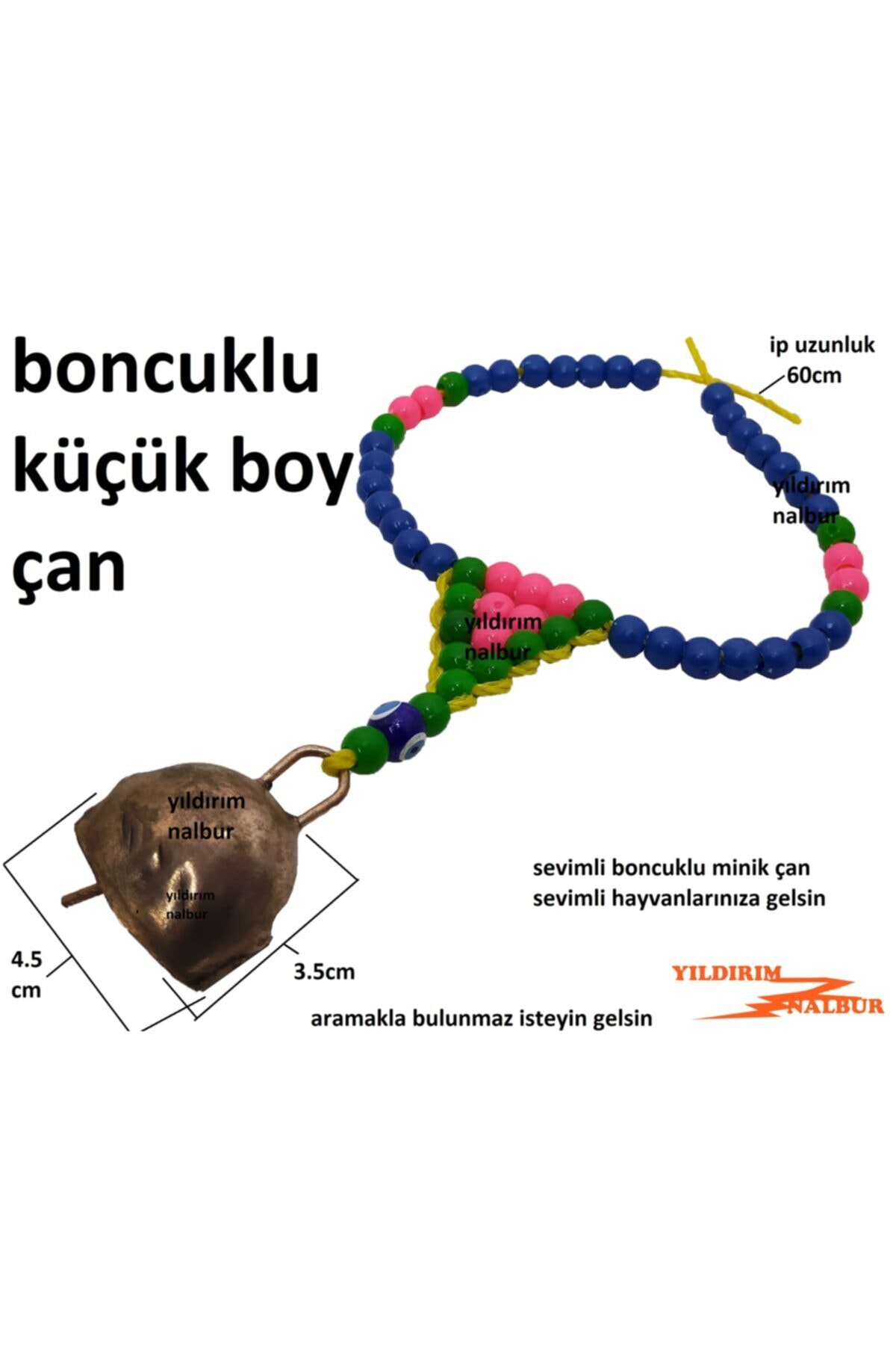 قلاده سگ BEADED BELL SIZE MINI BEAD BEAT GAW DOG اورجینال Yıldırım