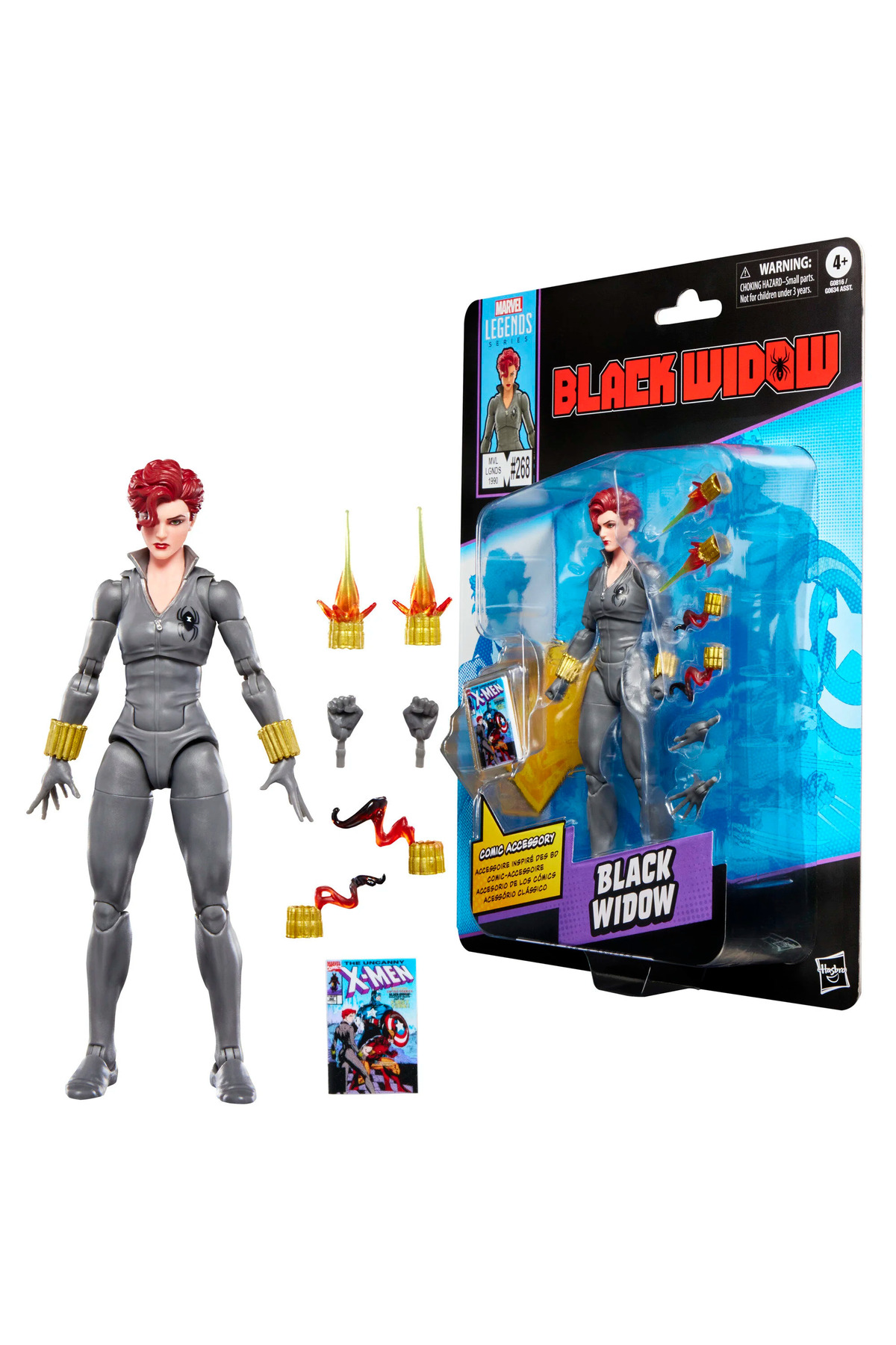 فیگور MARVEL LEGENDS BLACK WIDOW کمیکس مردان ایکس و انتقام جویان اکشن با لوازم جانبی کمیک Hasbro