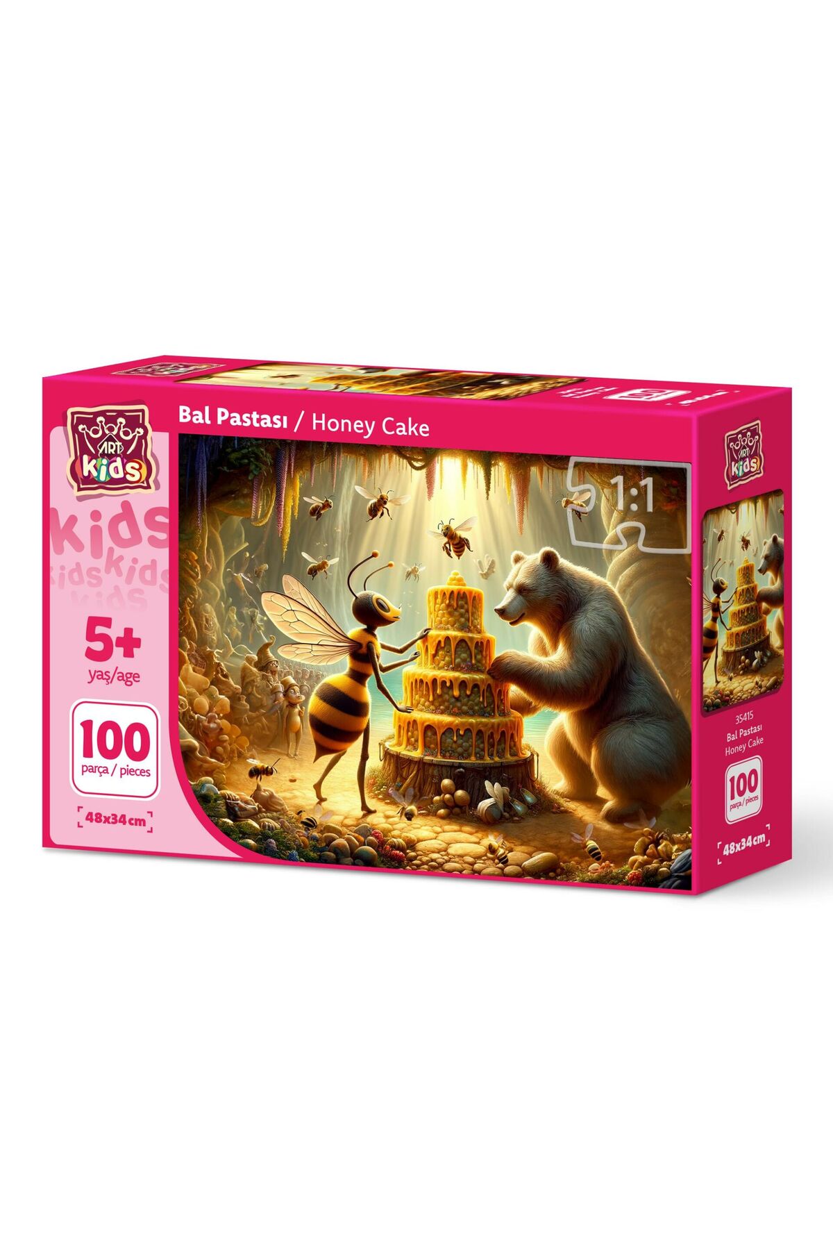 پازل ها و یاپبوزهای کودک دخترانه پسرانه بچگانه کیک عسل کودکان 100 قطعه اورجینال ارت Art Puzzle