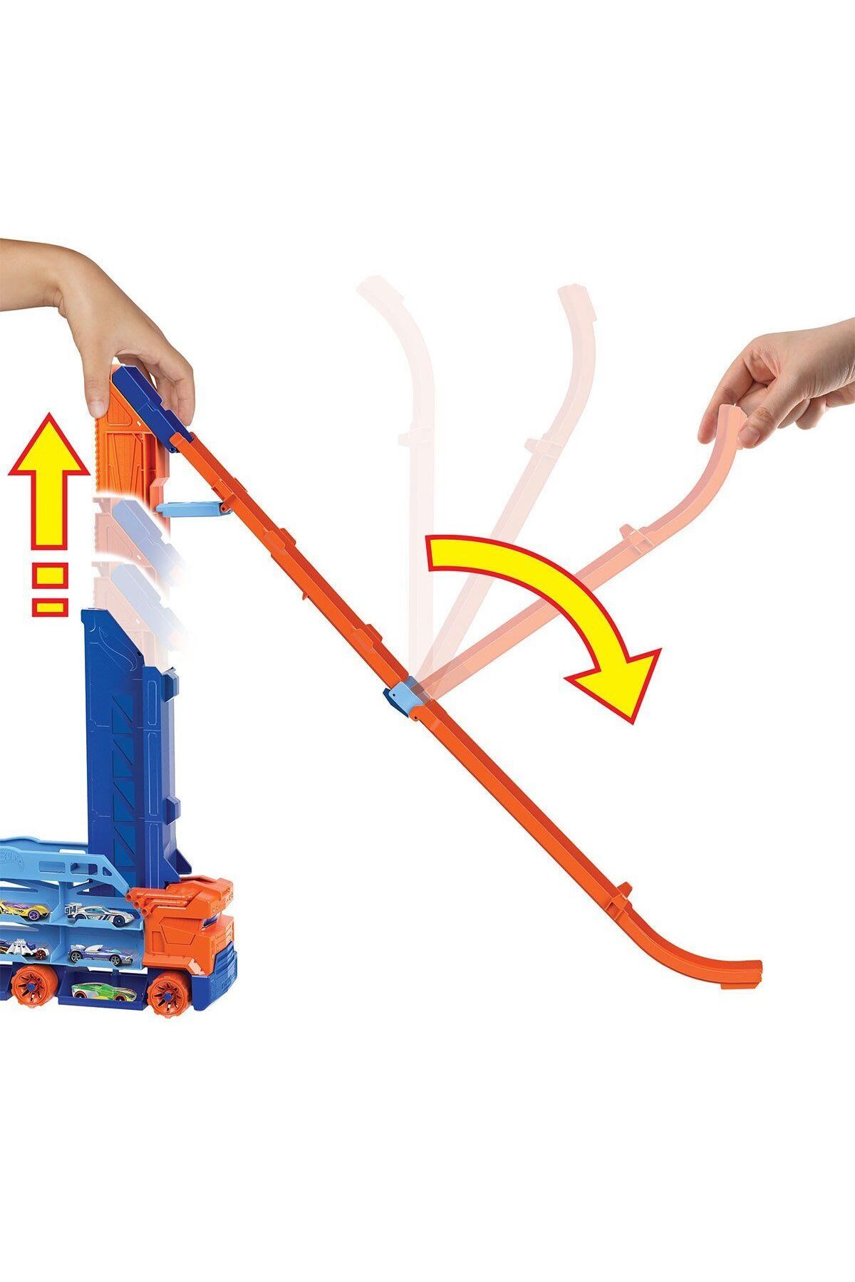 ماشین اسباب بازی HDY92 چرخ های داغ HIZ RAMPED TIR هات ویلز اورجینال HOT WHEELS