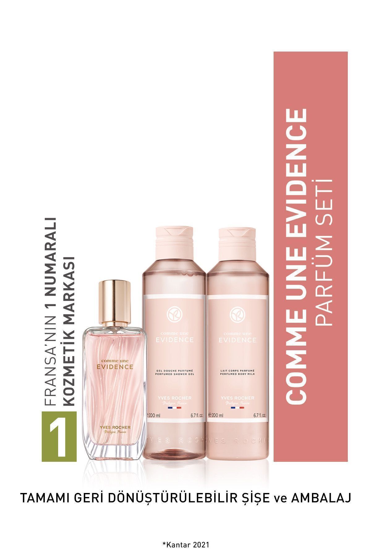 ست عطر زنانه COMMME UNE شواهد و باریو مجموعه Yves Rocher