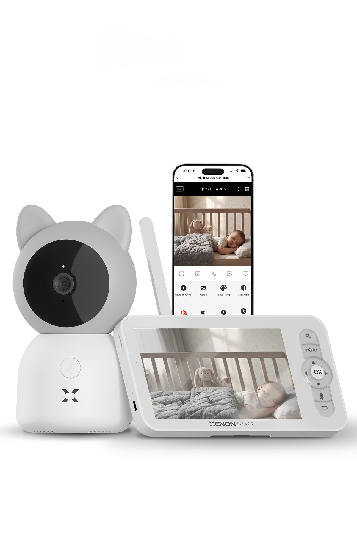 مجموعه پریمیوم پایش خواب زنون اسمارت Xenon Smart، سه‌تکه، سفید