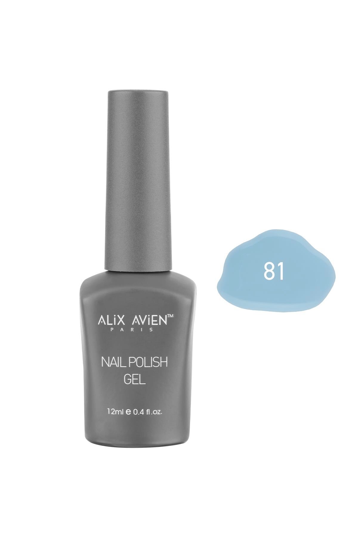 Alix Avien ناخن پایدار آبی روشن 81 لاک ناخن ژل 12 میلی لیتر لاک ناخن UV 81