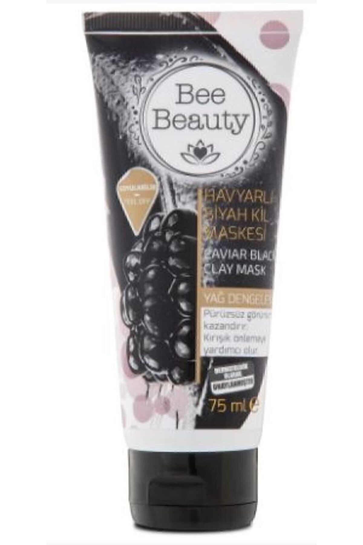 ماسک صورت حاوی خاویار و خاک سیاه 75 میلی لیتر بی بیوتی Bee Beauty
