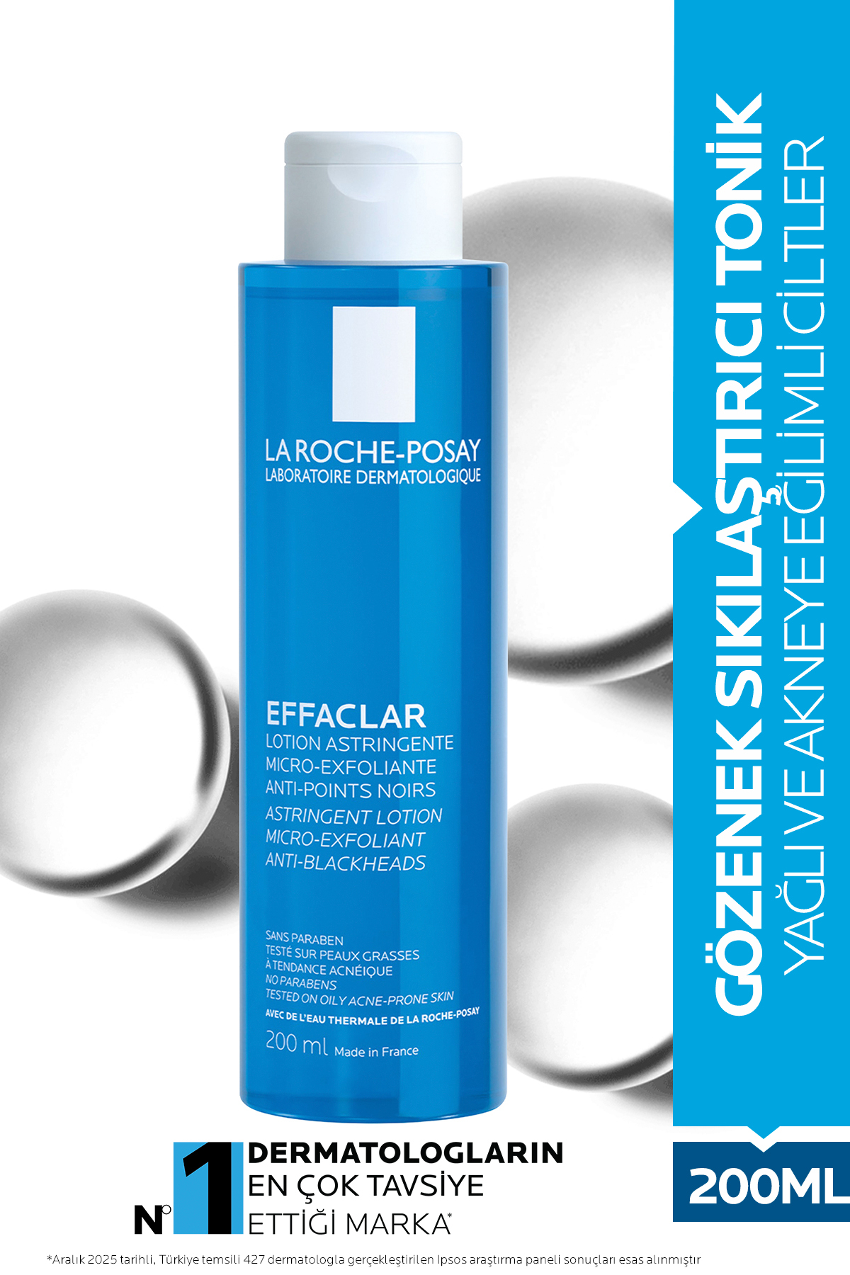 La Roche Posay تونیک ضد جوش و چربی پوست Effaclar Oil حاوی اسید سالیسیلیک 200 میلی لیتر