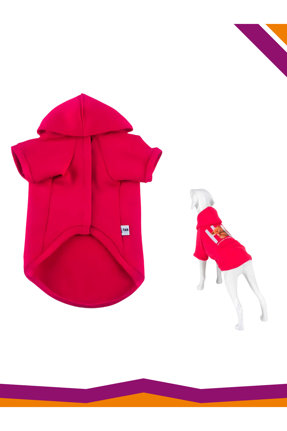 سویشرت طرح‌دار سگ تارپاز TARPAWS، طرح Hi Pink چندرنگ