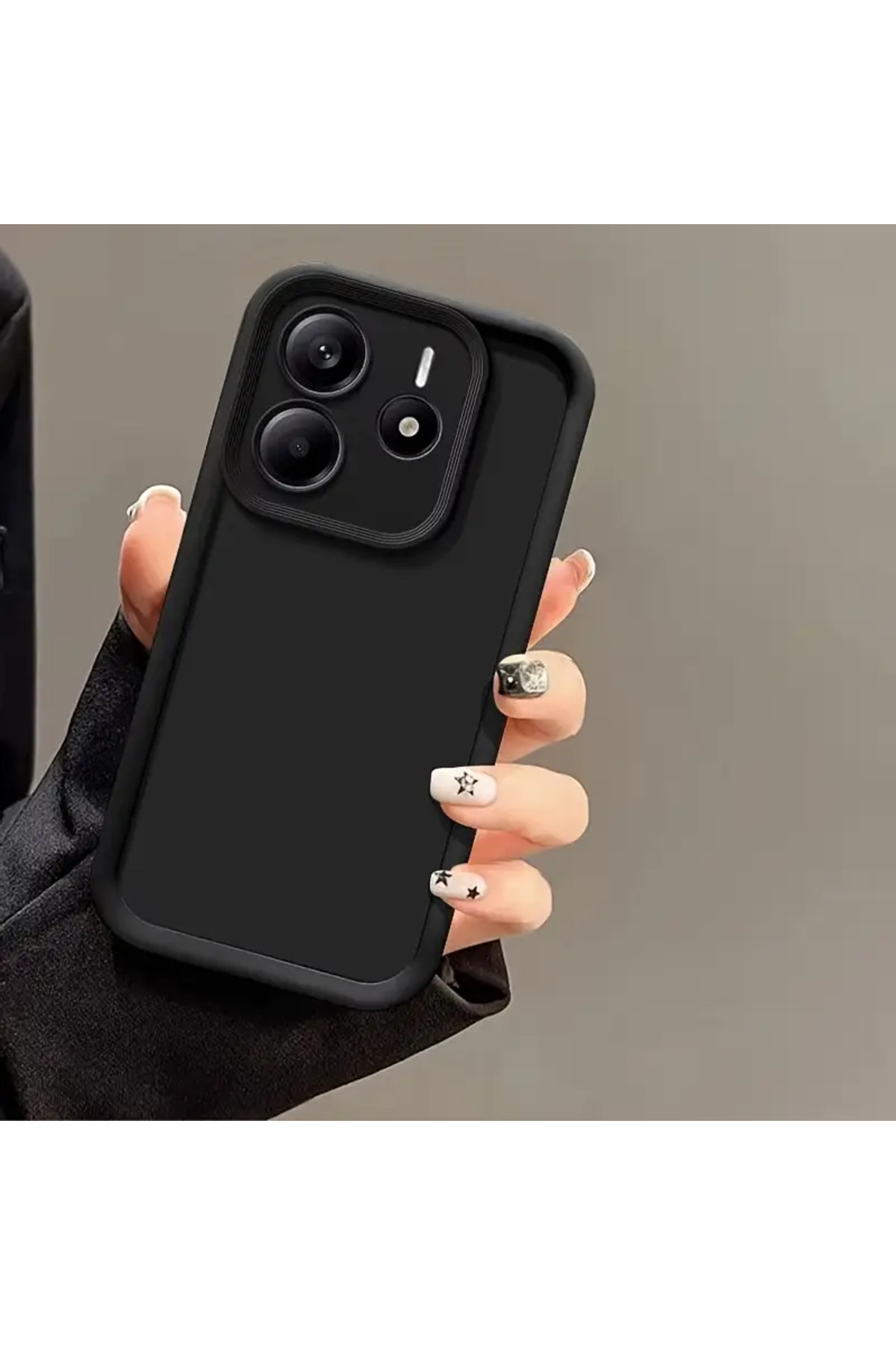 کاور و قاب پوشش محافظ سیلیکونی مشکی ضربه‌گیر با بافت نرم دوربین شیائومی REDMI NOTE 14 4G فیبکس Fibaks