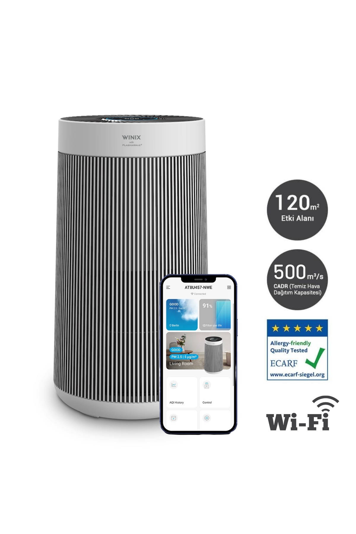 تصفیه کننده هوا دستگاه T800 با اتصال WIFI اورجینال Winix