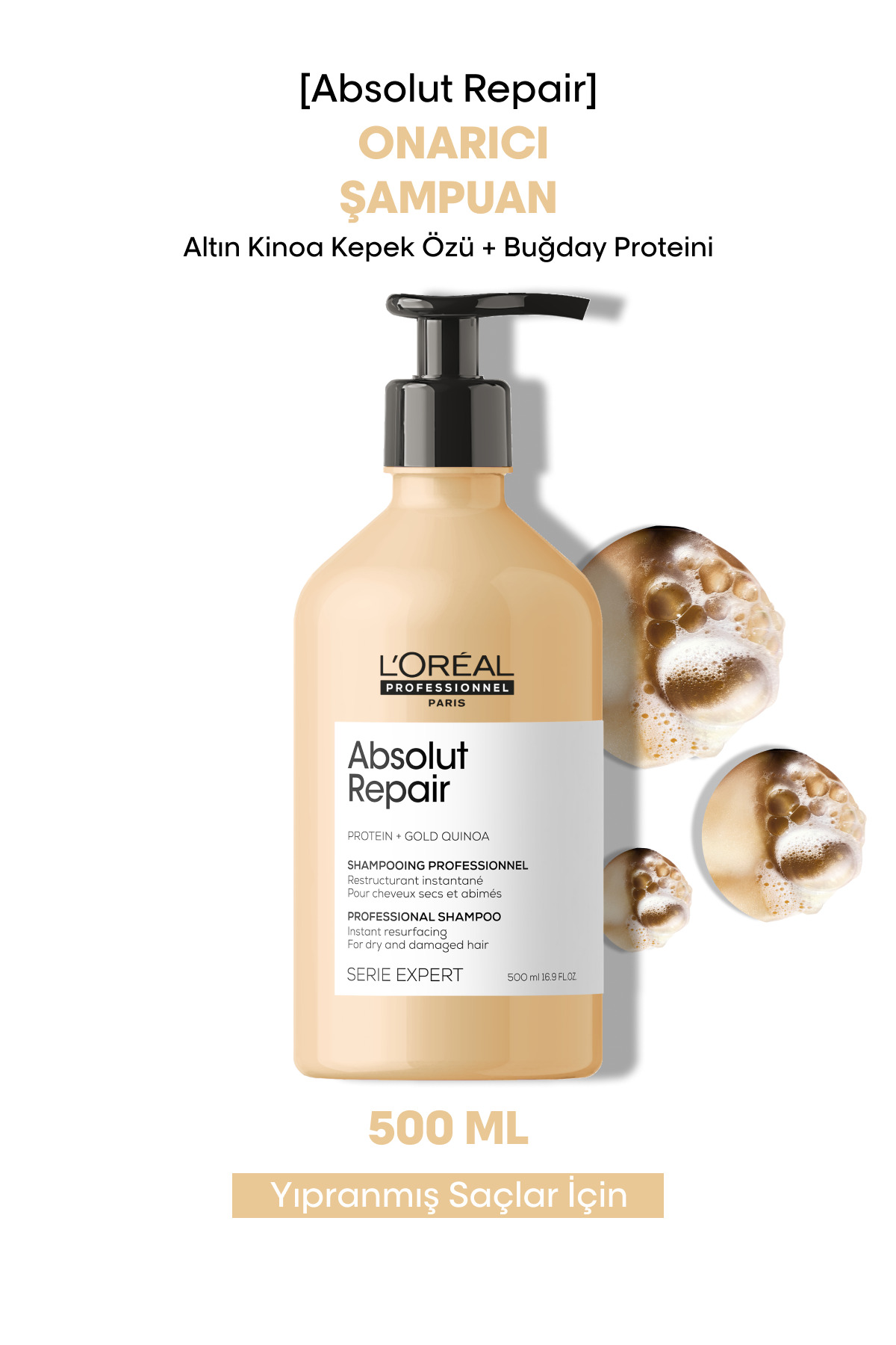 L'oreal Professionnel شامپو ترمیم‌کننده موهای خسته سری Expert Absolut Repair 500 میلی‌لیتر