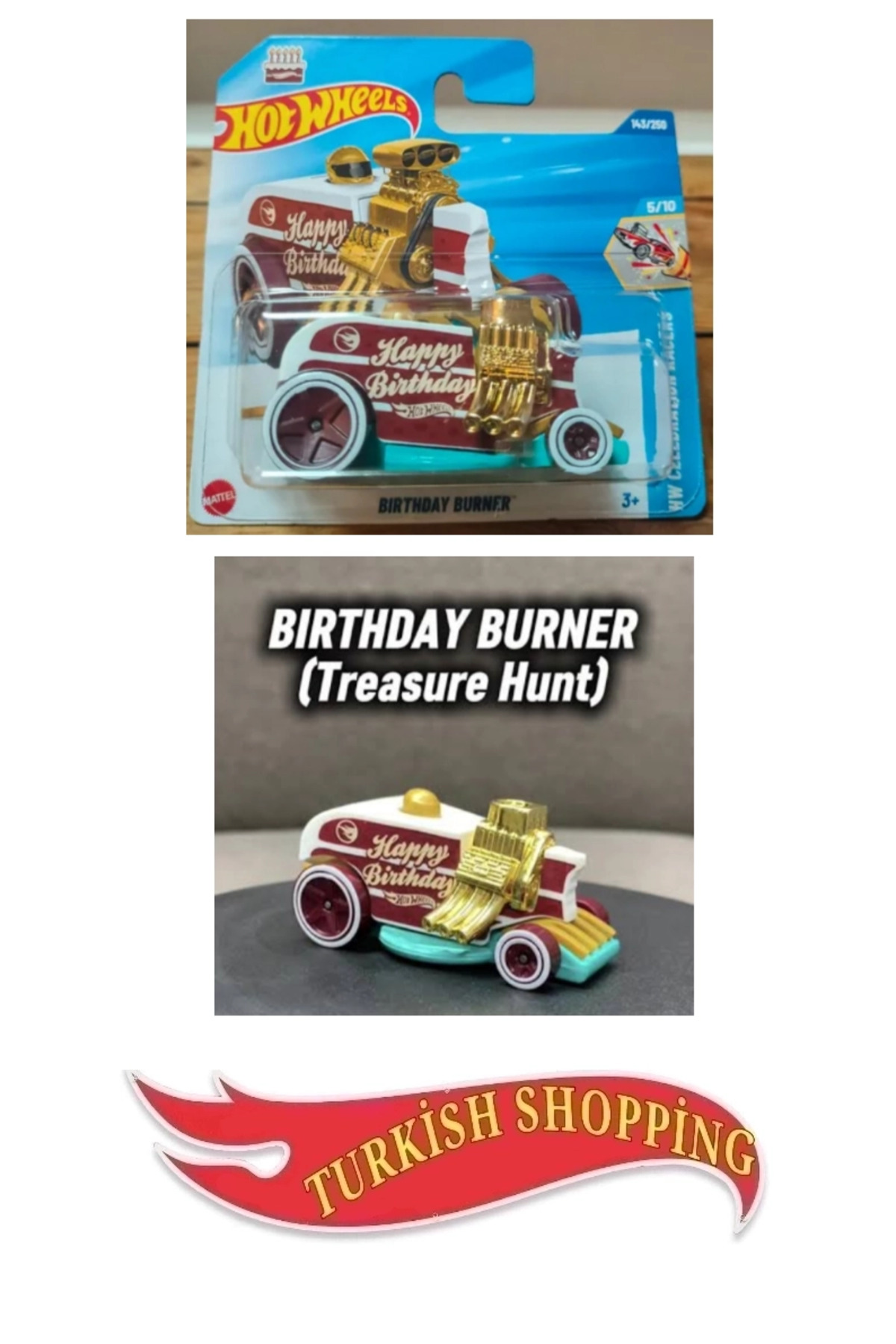 ماشین اسباب بازی 2025 CASE BIRDYDAY BURN TREASURE HUNT TH هات ویلز اورجینال HOT WHEELS