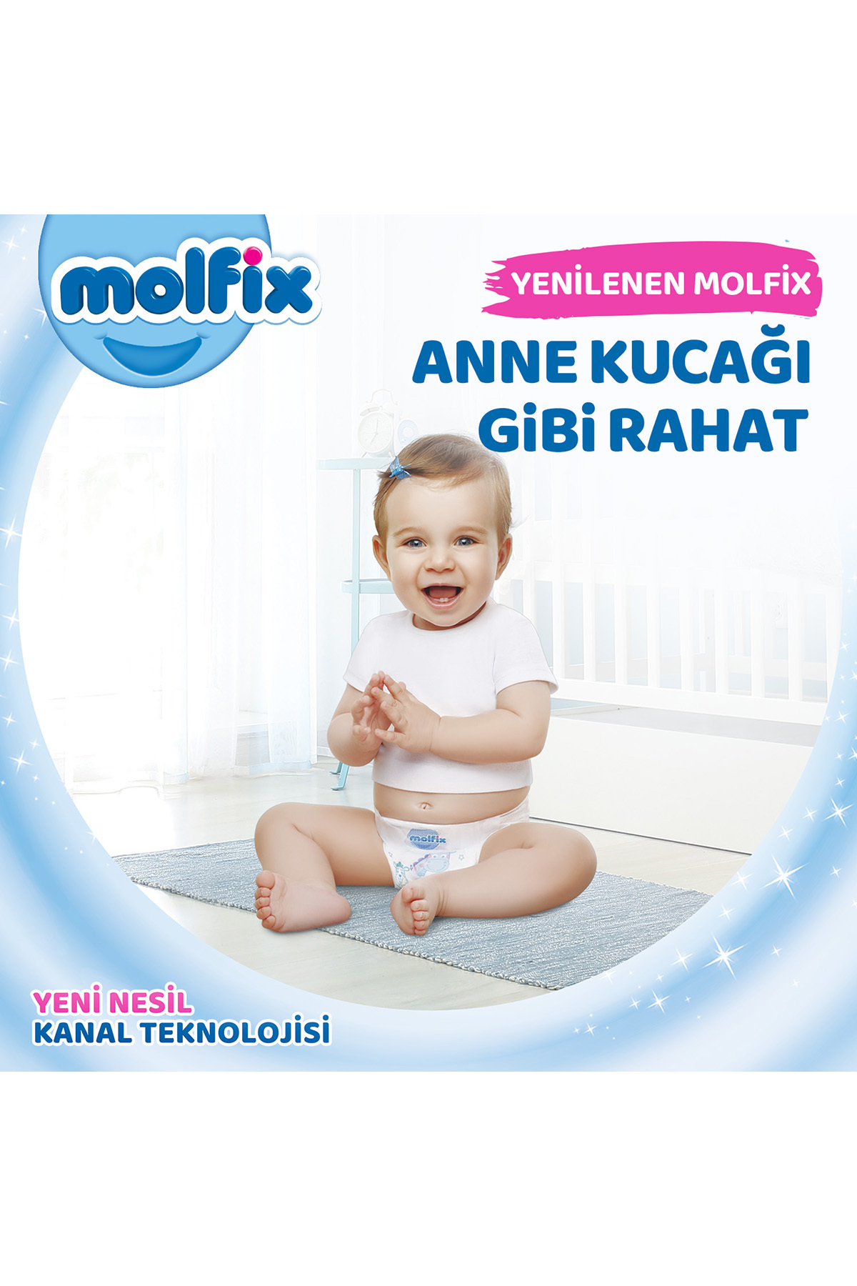 پوشک بچه سایز 5 جونیور هایپر اکونومی بسته 156 عددی اورجینال Molfix