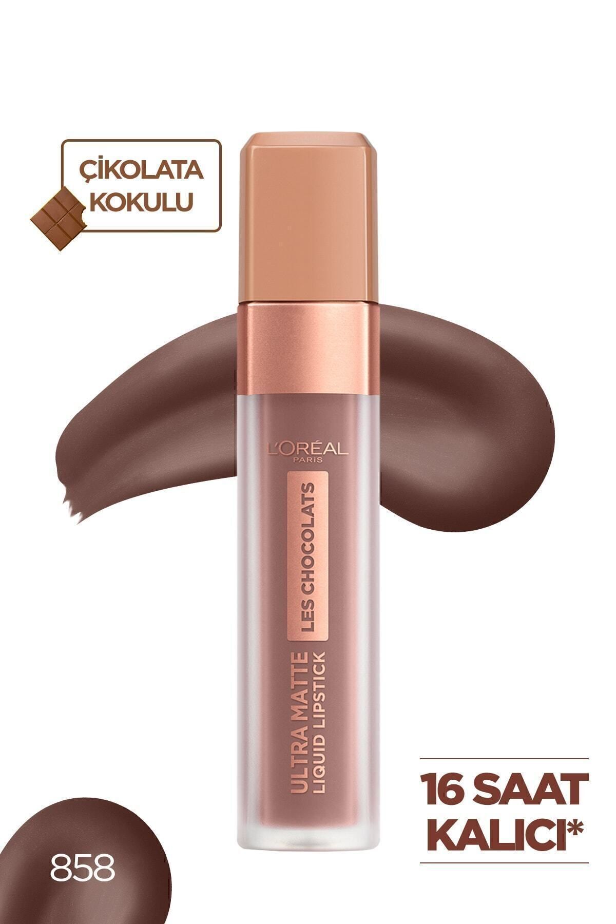 L'Oreal Paris رژ لب مایع مات مایع مات مات لس شوکولاته اولترا مات 858 اوه مای چاک! 3600523643837