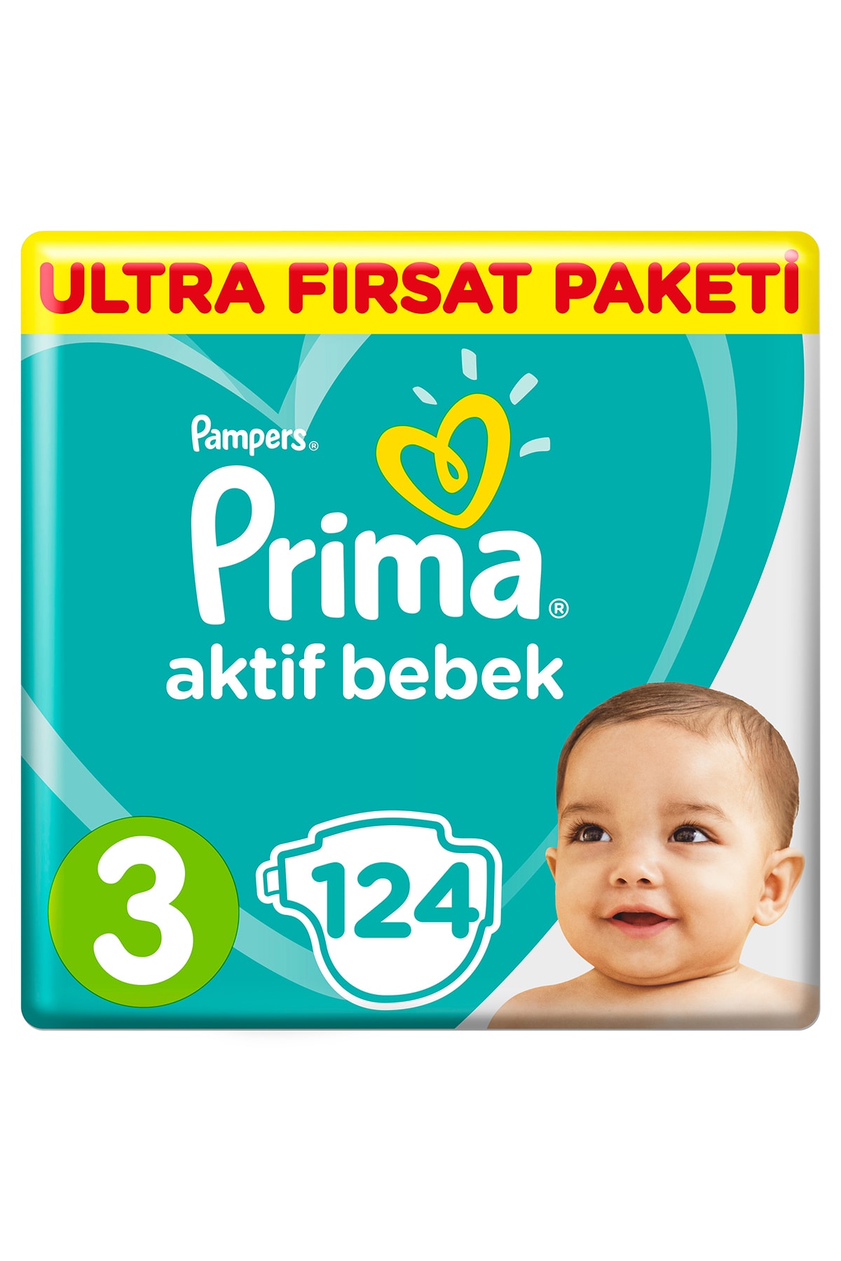 پوشک بچه ACTIVE BABY SIZE 3 124 PIECES MIDI ULTRA OPPORTUNITY PACKAGE اورجینال Prima
