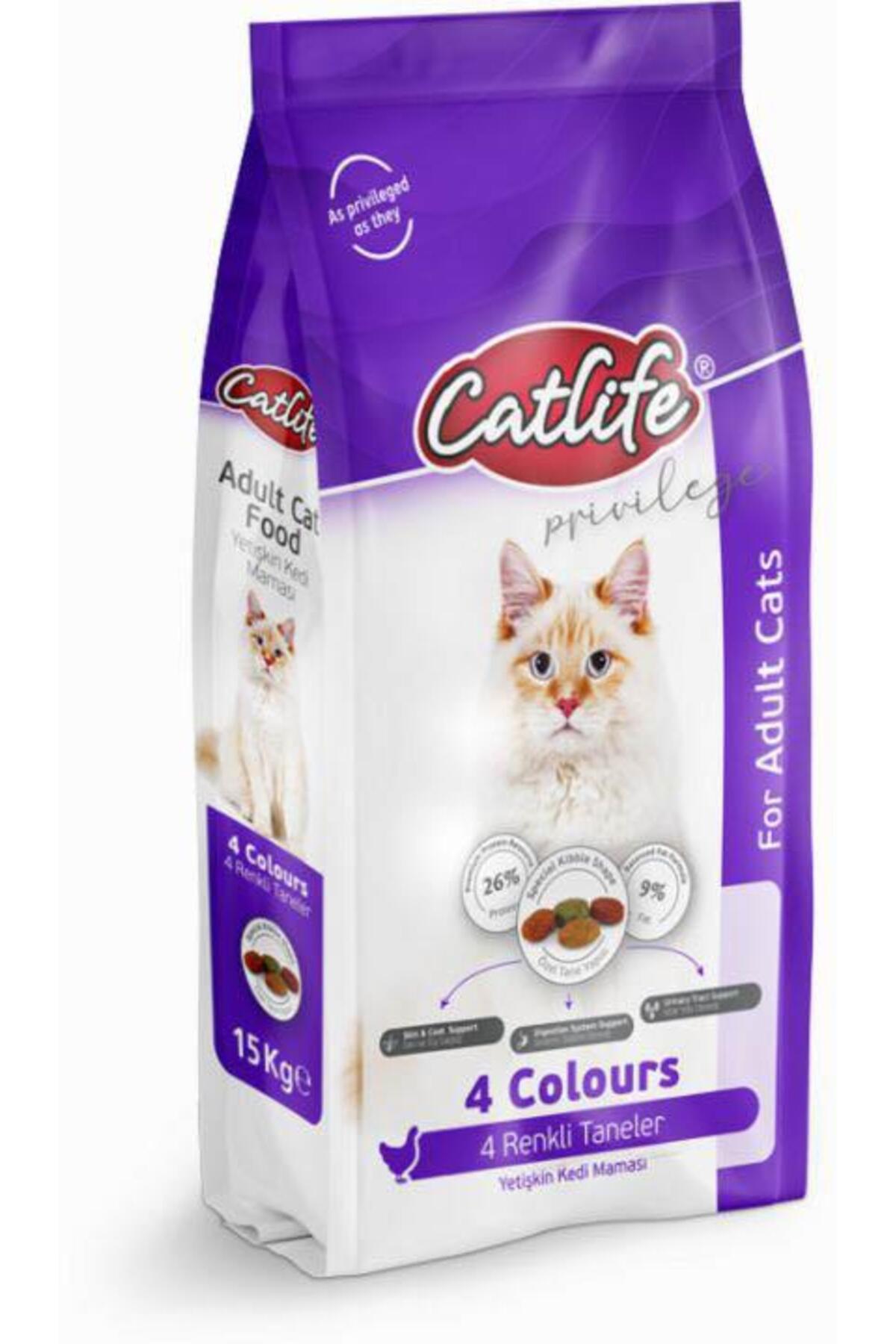 غذای خشک گربه بالغ کت‌لایف Catlife با طعم مرغ، ۱۵ کیلوگرم