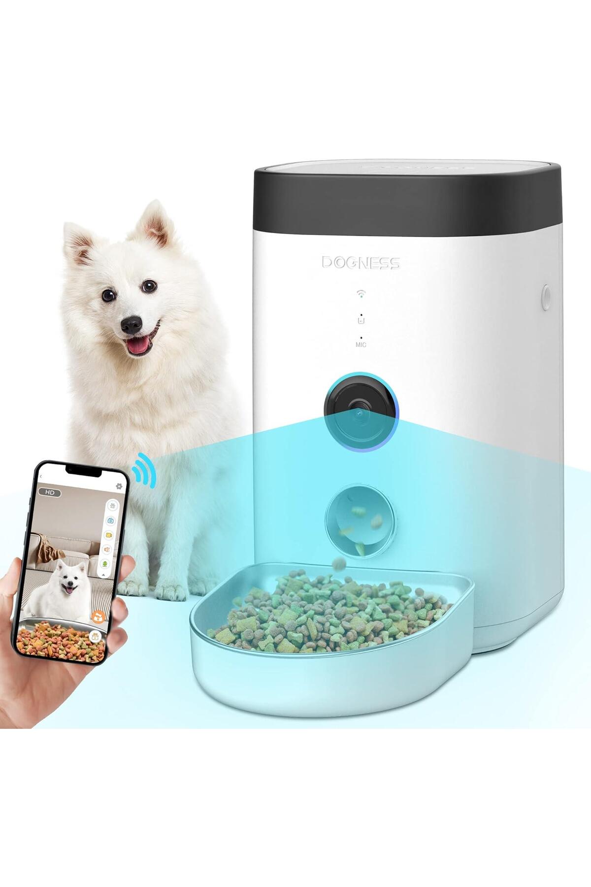 ظرف غذادهی خودکار دوربین‌دار داگنس Dogness F10A، 1080p HD، Wi-Fi، ۳٫۶ لیتر