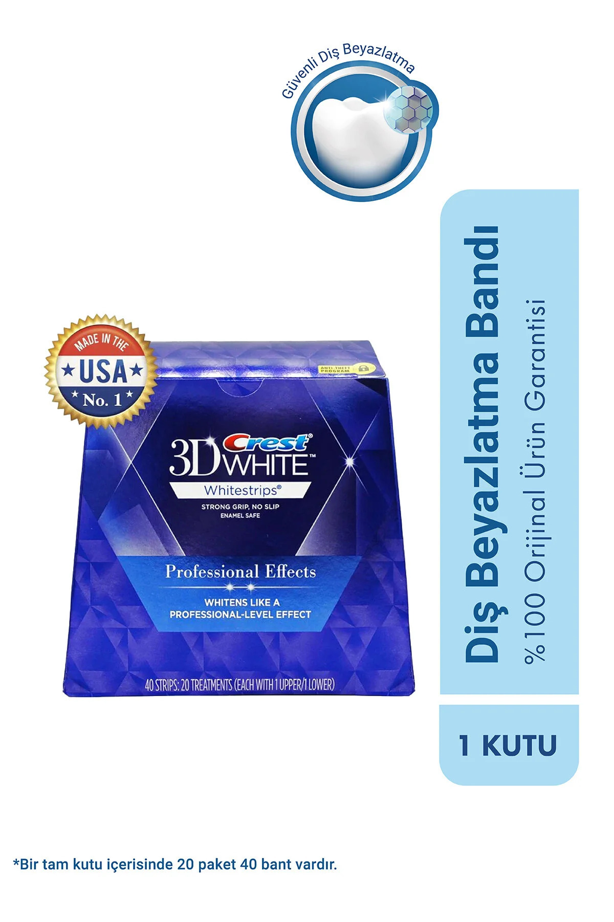 محصولات سفیدکننده دندان WHITESTRIPS PROFESSIONAL EFFECTS نوار سفید کننده 1 جعبه اورجینال CREST