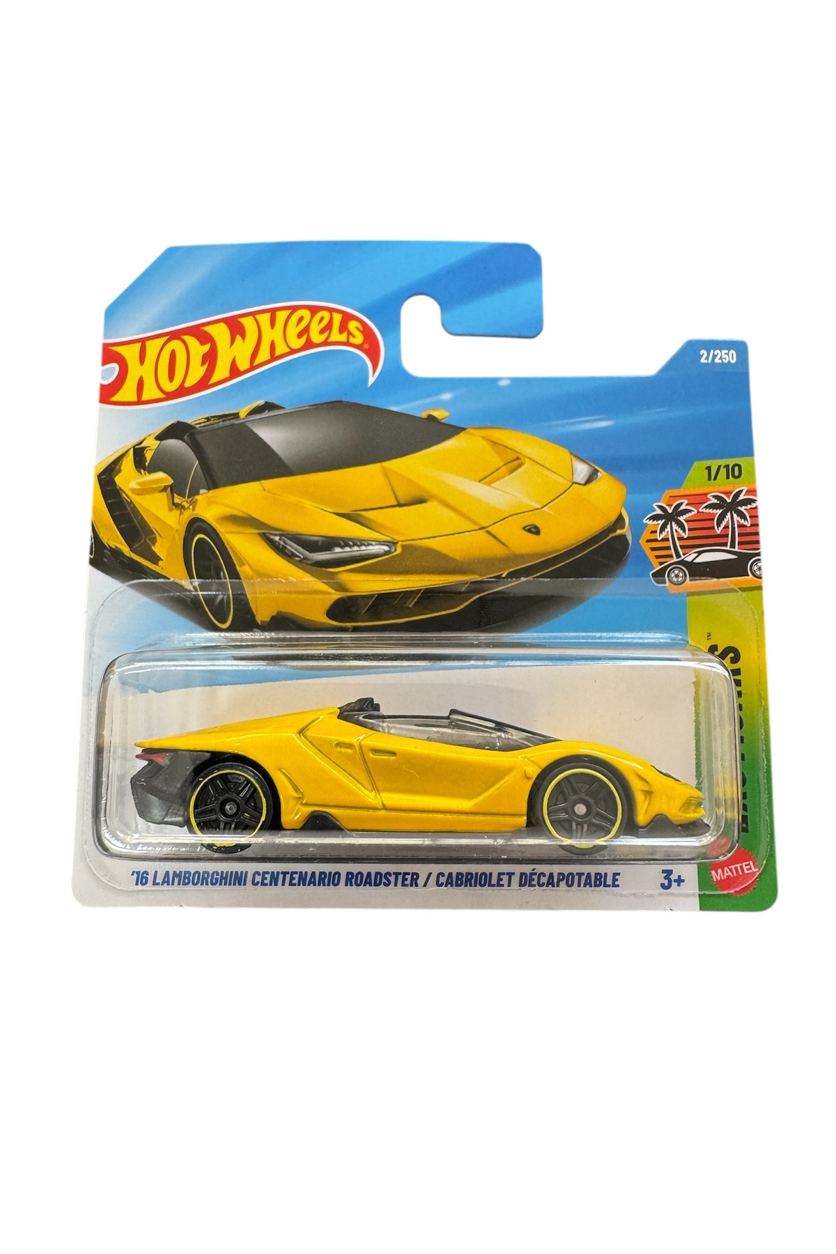 ماشین اسباب بازی '16 LAMBORGHINI CENTENARIO ROADSTER CABRIOLET DECAPOTABLE JJH80 تعویض باتری از ترکیه HOT WHEELS