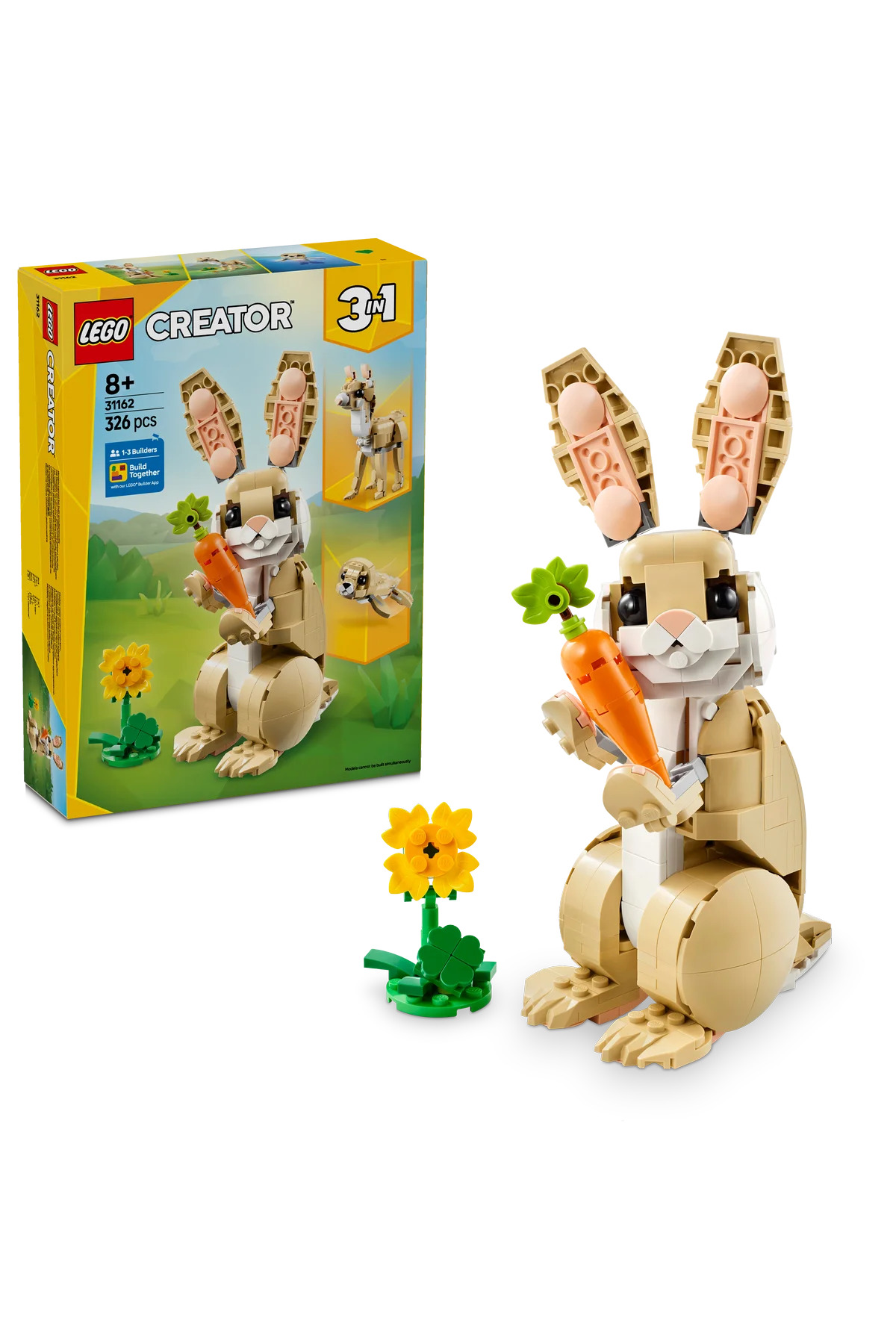 لگو و اسباب بازی های ساخت محور ® CREATOR 3 IN 1 CUTE RABBIT 31162 مجموعه ساختمانی خلاقانه اسباب‌بازی برای کودکان 8 سال به بالا 326P اورجینال LEGO