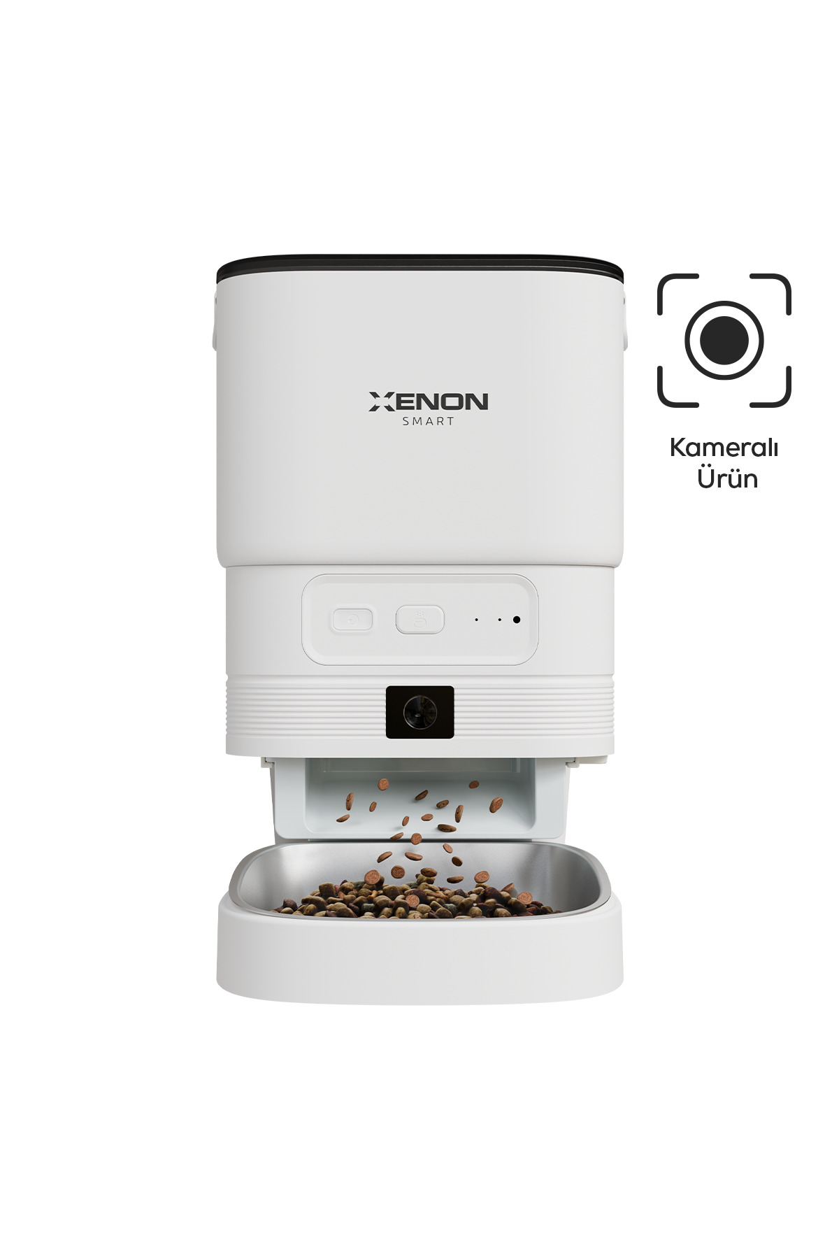 ظرف غذای هوشمند زنون اسمارت Xenon Smart مدل X8614، با دوربین 1080p و کاسه استیل، ظرفیت ۴ لیتر